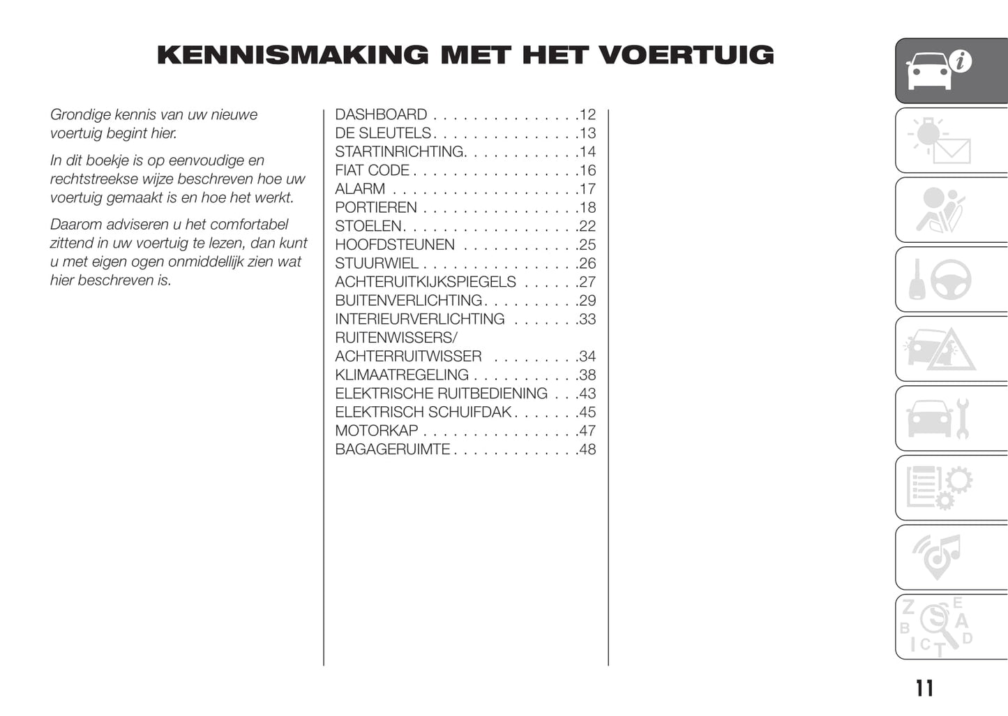 2018-2019 Fiat 500X Owner's Manual | Dutch