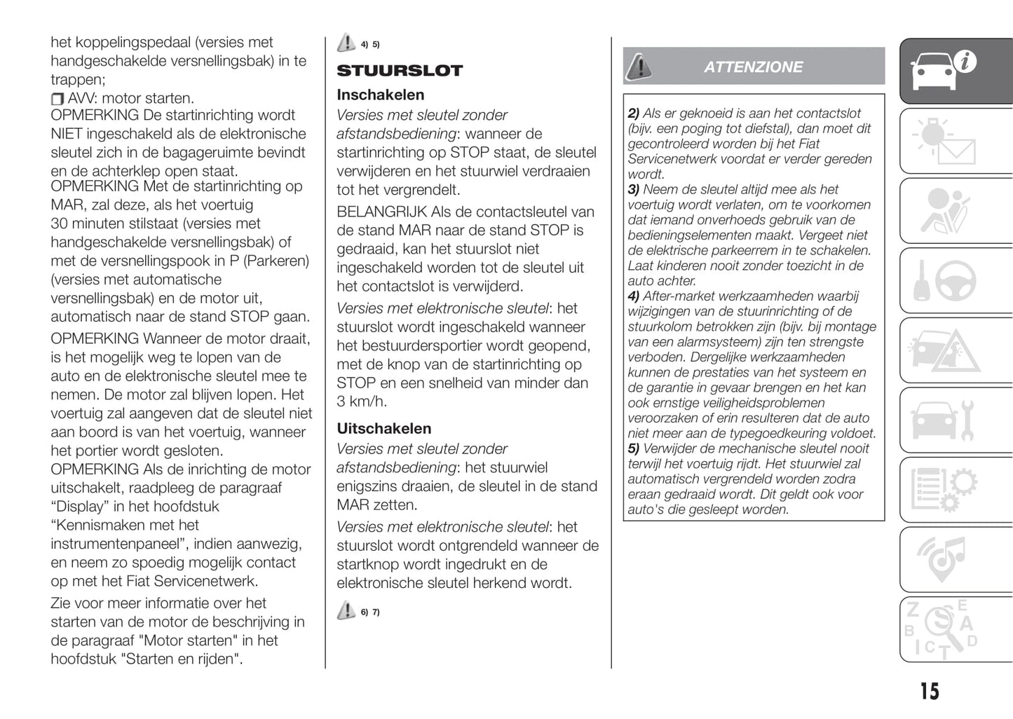 2018-2019 Fiat 500X Owner's Manual | Dutch