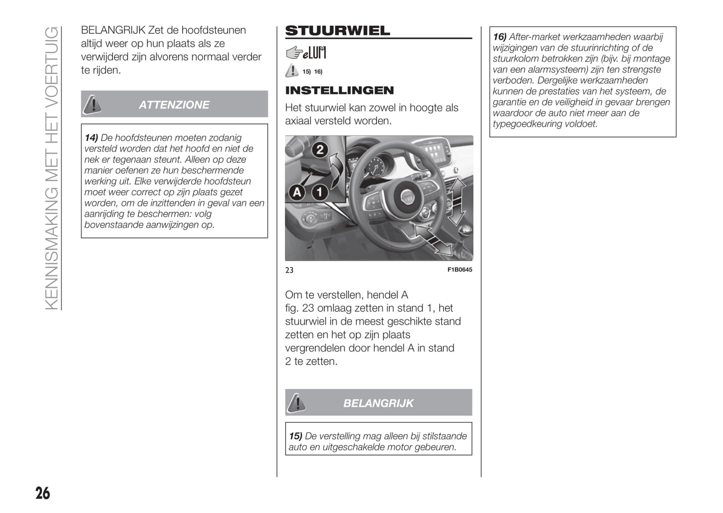2018-2019 Fiat 500X Owner's Manual | Dutch