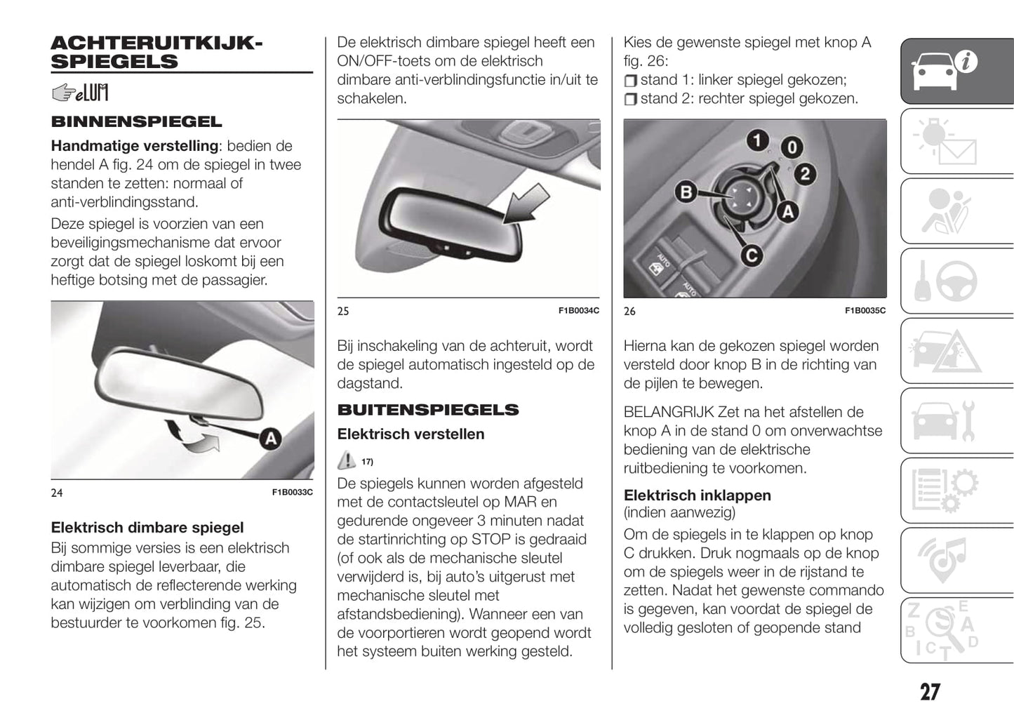 2018-2019 Fiat 500X Owner's Manual | Dutch