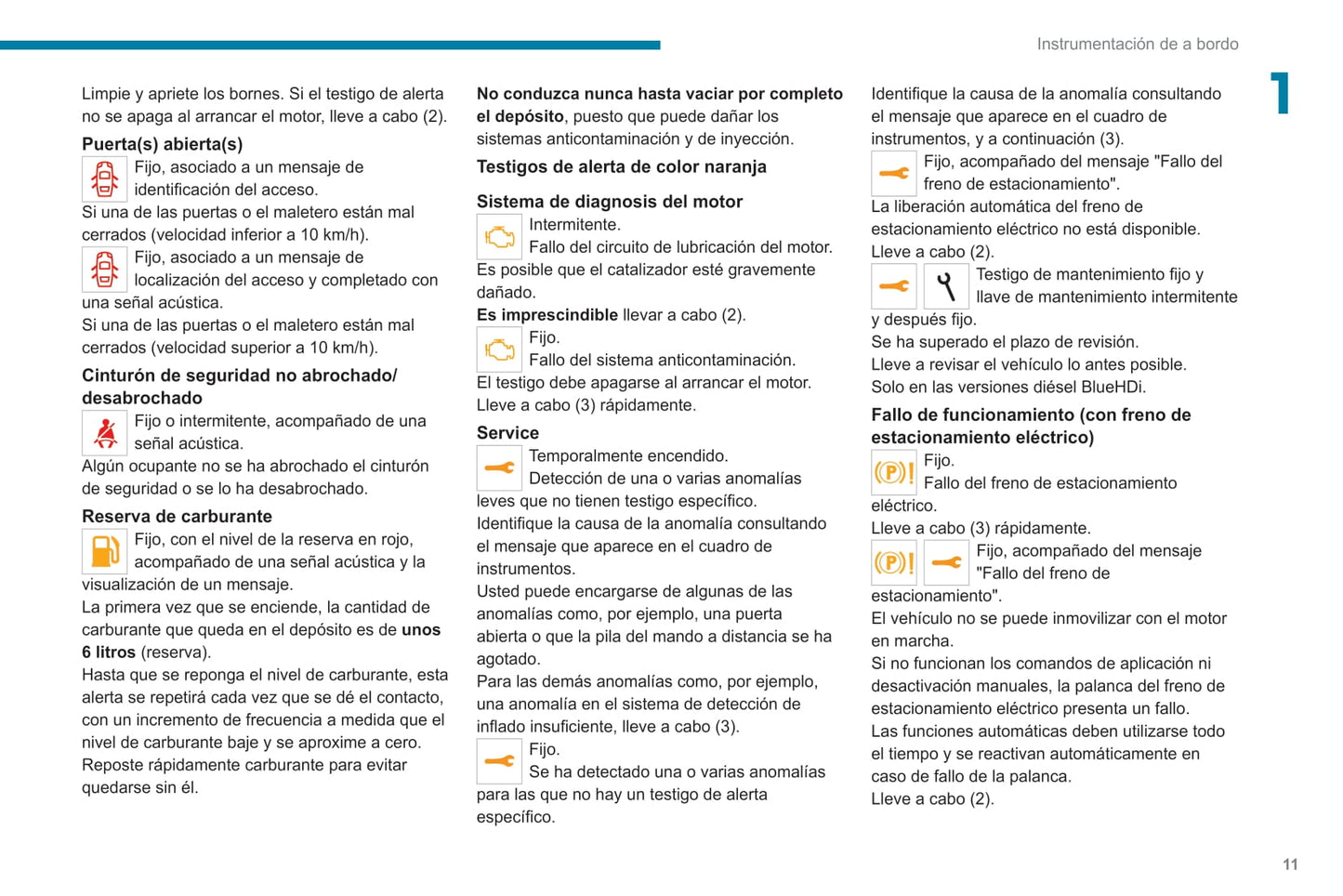 2020-2021 Peugeot 308 Bedienungsanleitung | Spanisch