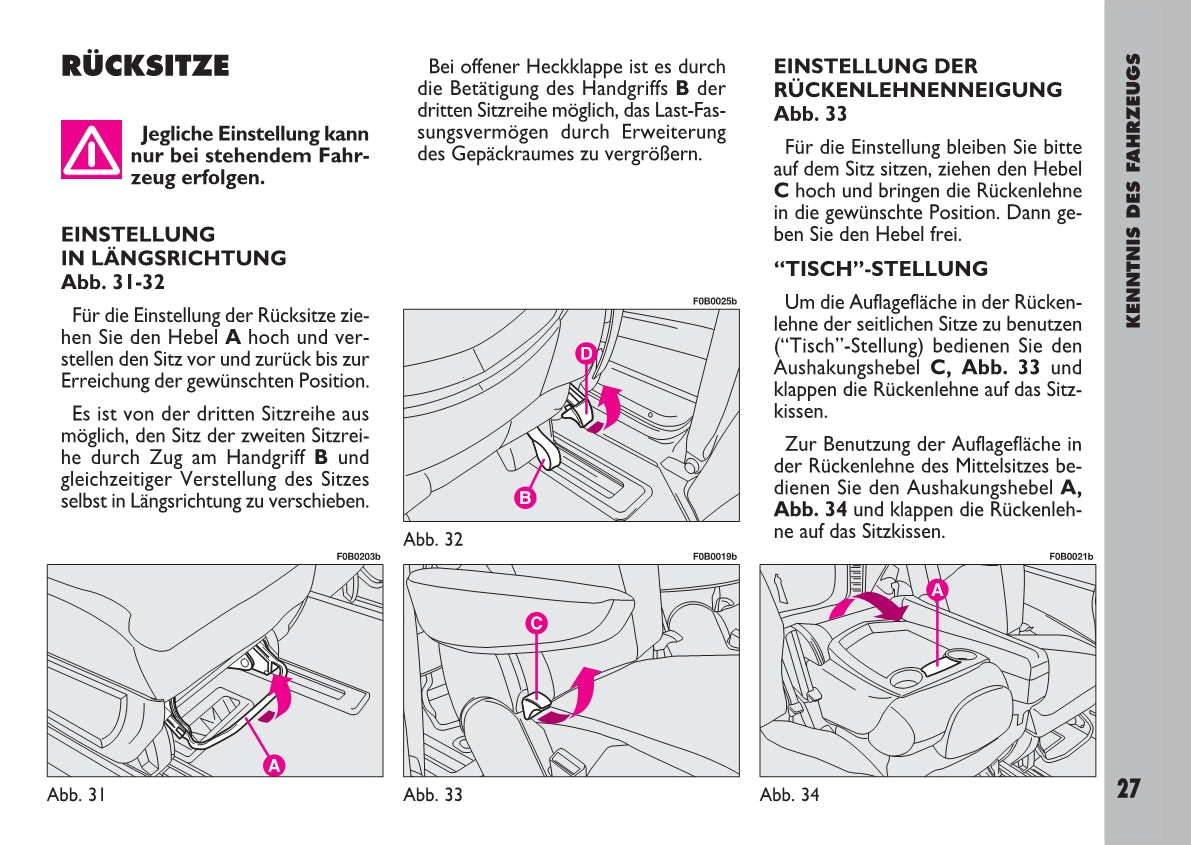 2007-2008 Fiat Ulysse Owner's Manual | German