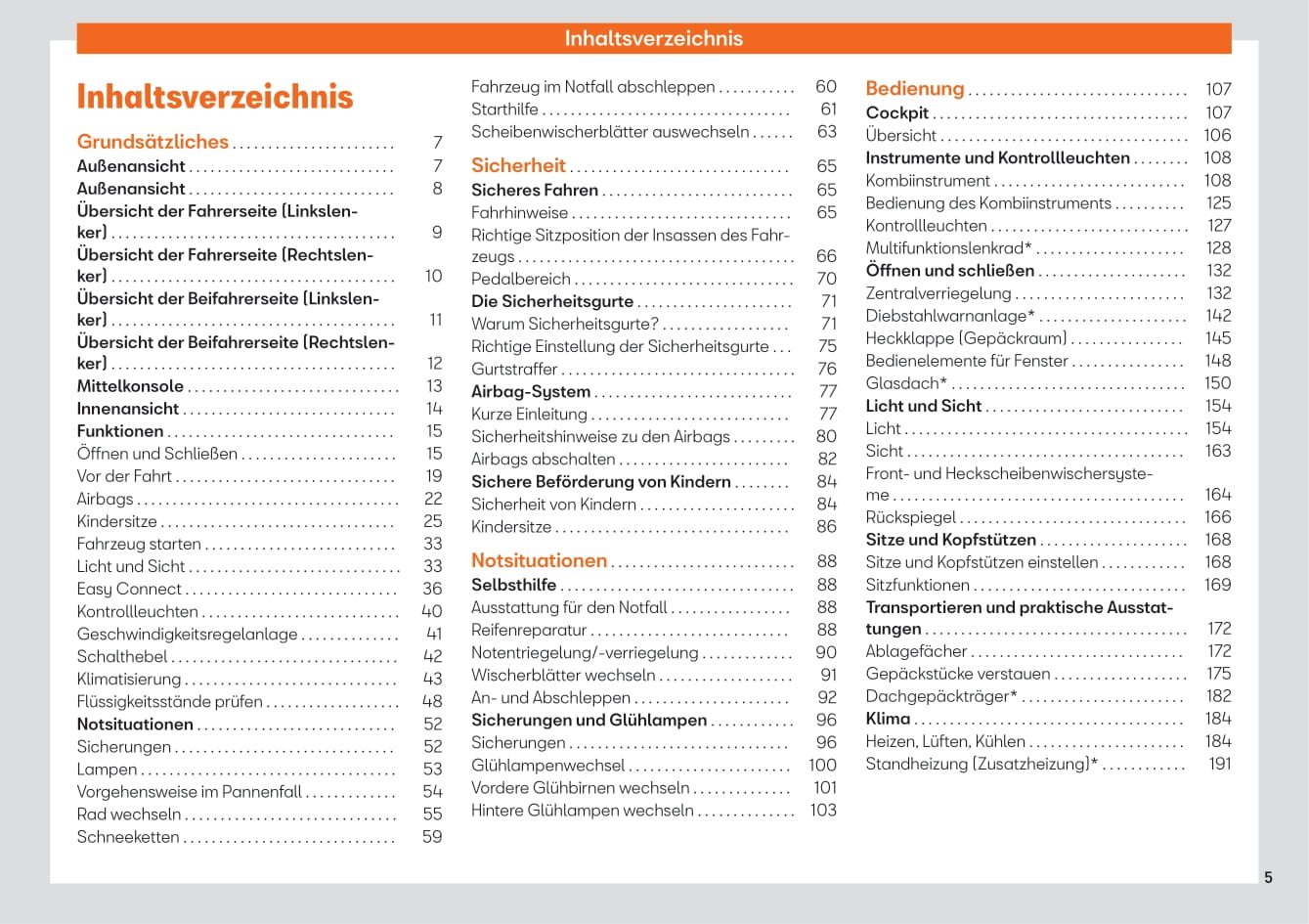 2018-2019 Seat Ateca Owner's Manual | German