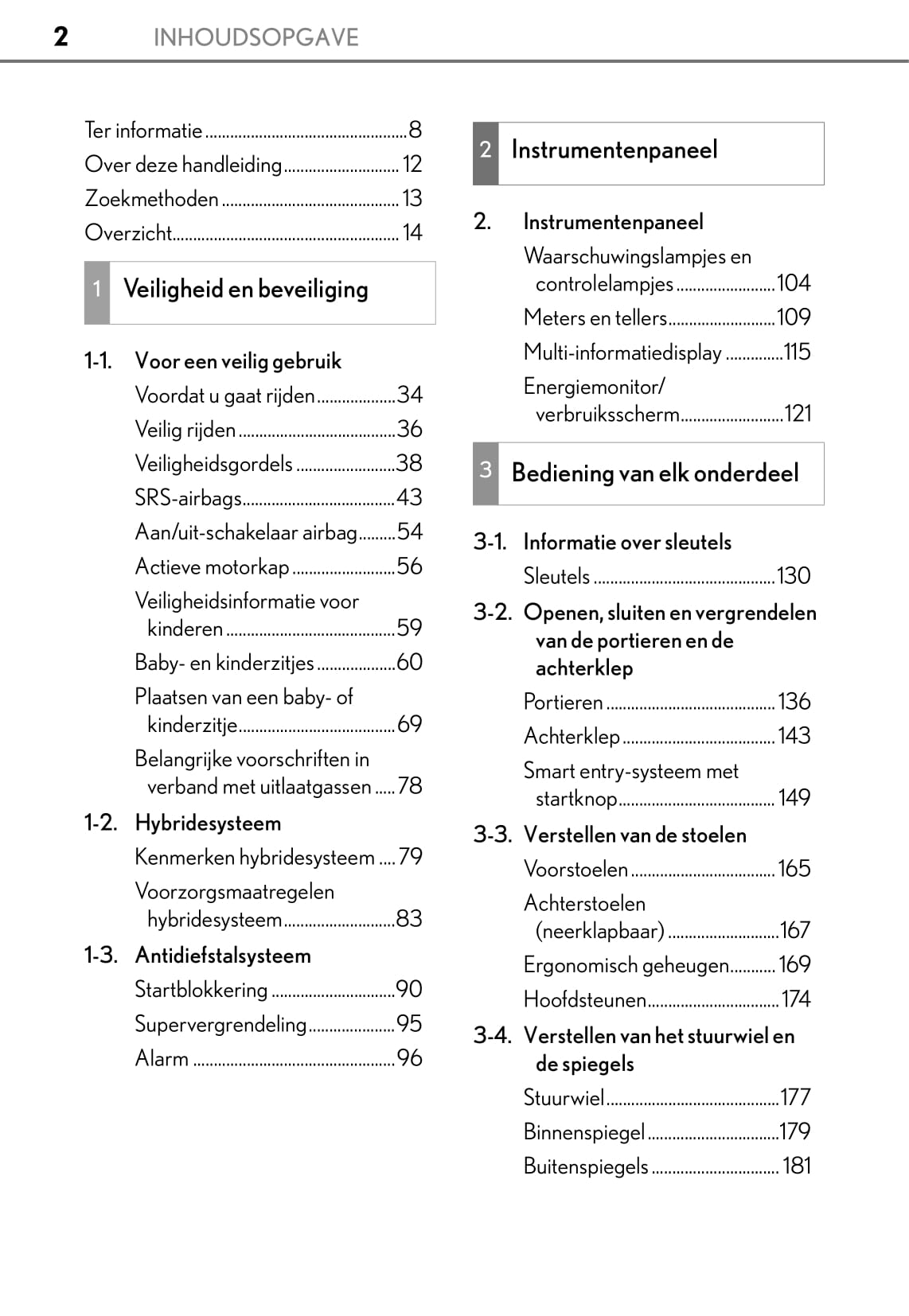 2015-2016 Lexus IS 300h Owner's Manual | Dutch