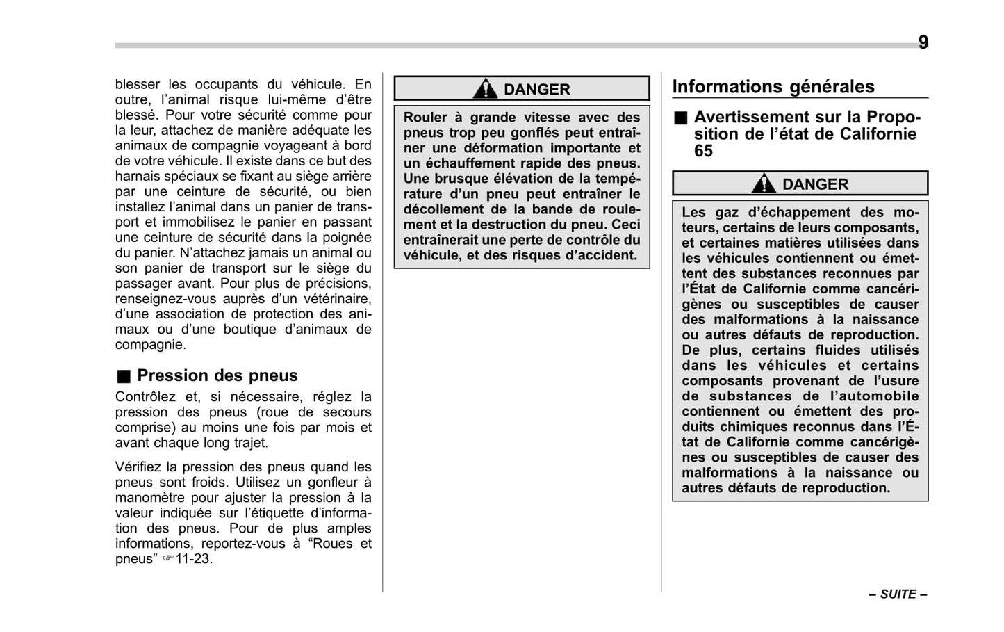 2015 Subaru XV/Crosstrek Owner's Manual | French