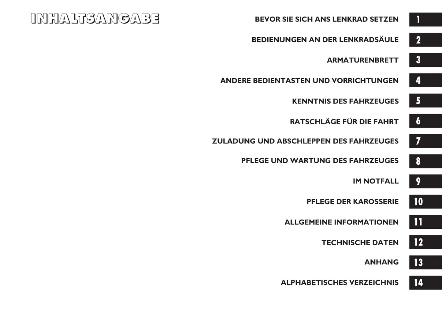2013-2014 Fiat Sedici Bedienungsanleitung | Deutsch