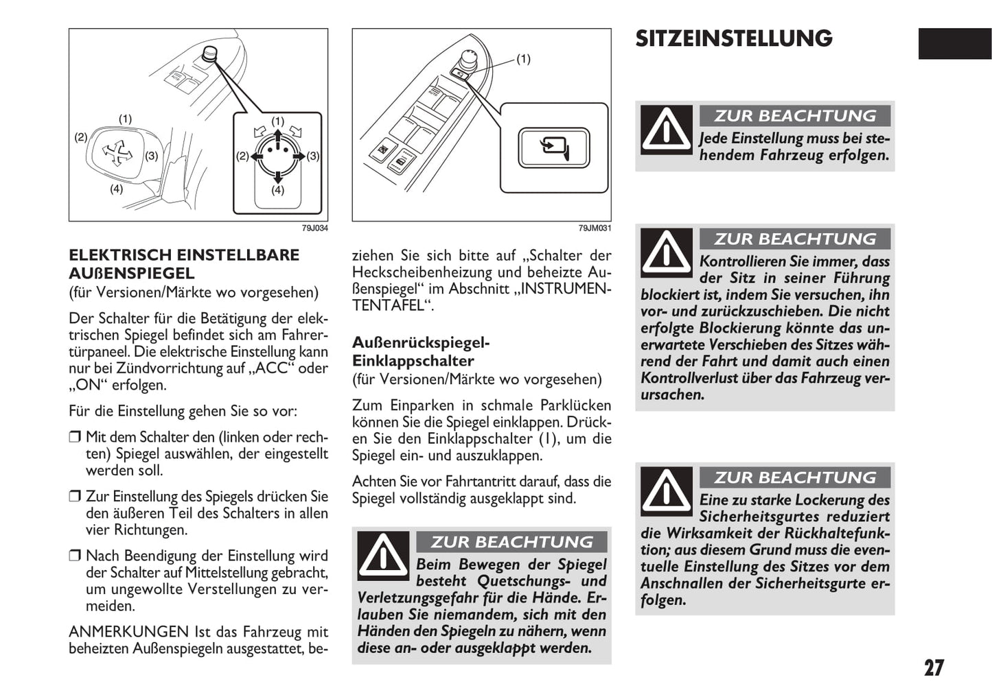 2013-2014 Fiat Sedici Bedienungsanleitung | Deutsch