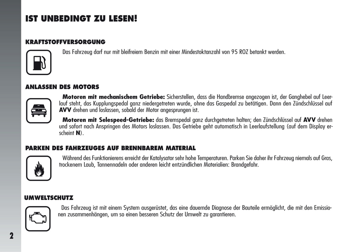 2005-2011 Alfa Romeo 147 Bedienungsanleitung | Deutsch