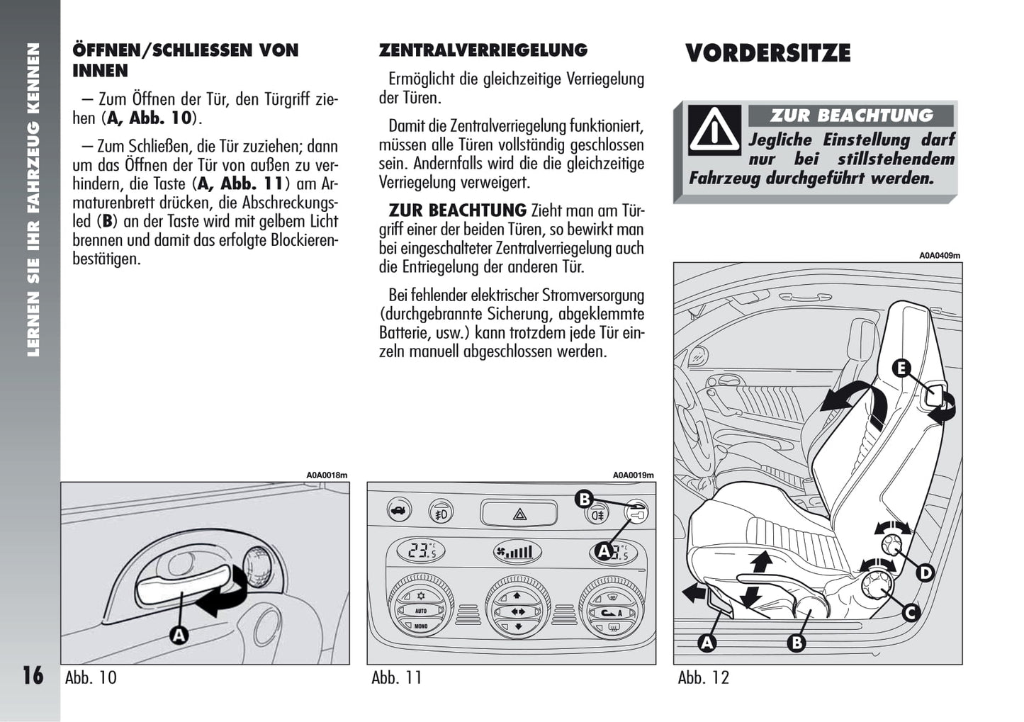 2005-2011 Alfa Romeo 147 Bedienungsanleitung | Deutsch