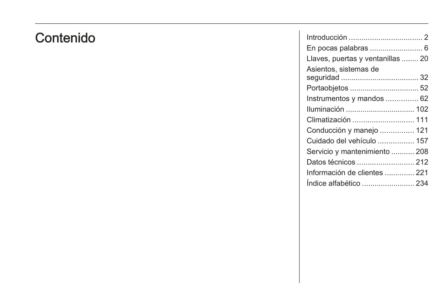 2019 Opel Adam Owner's Manual | Spanish