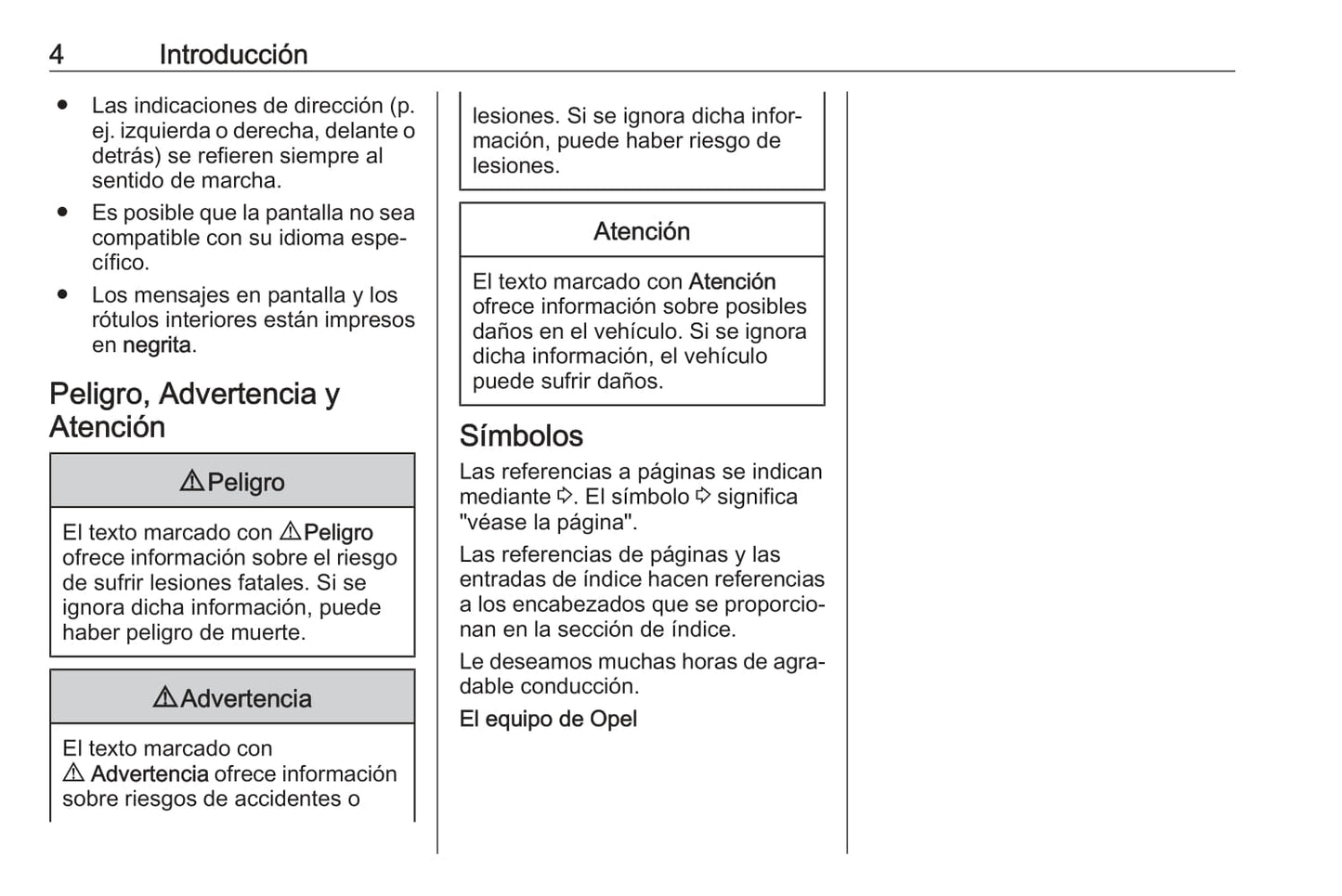 2019 Opel Adam Owner's Manual | Spanish