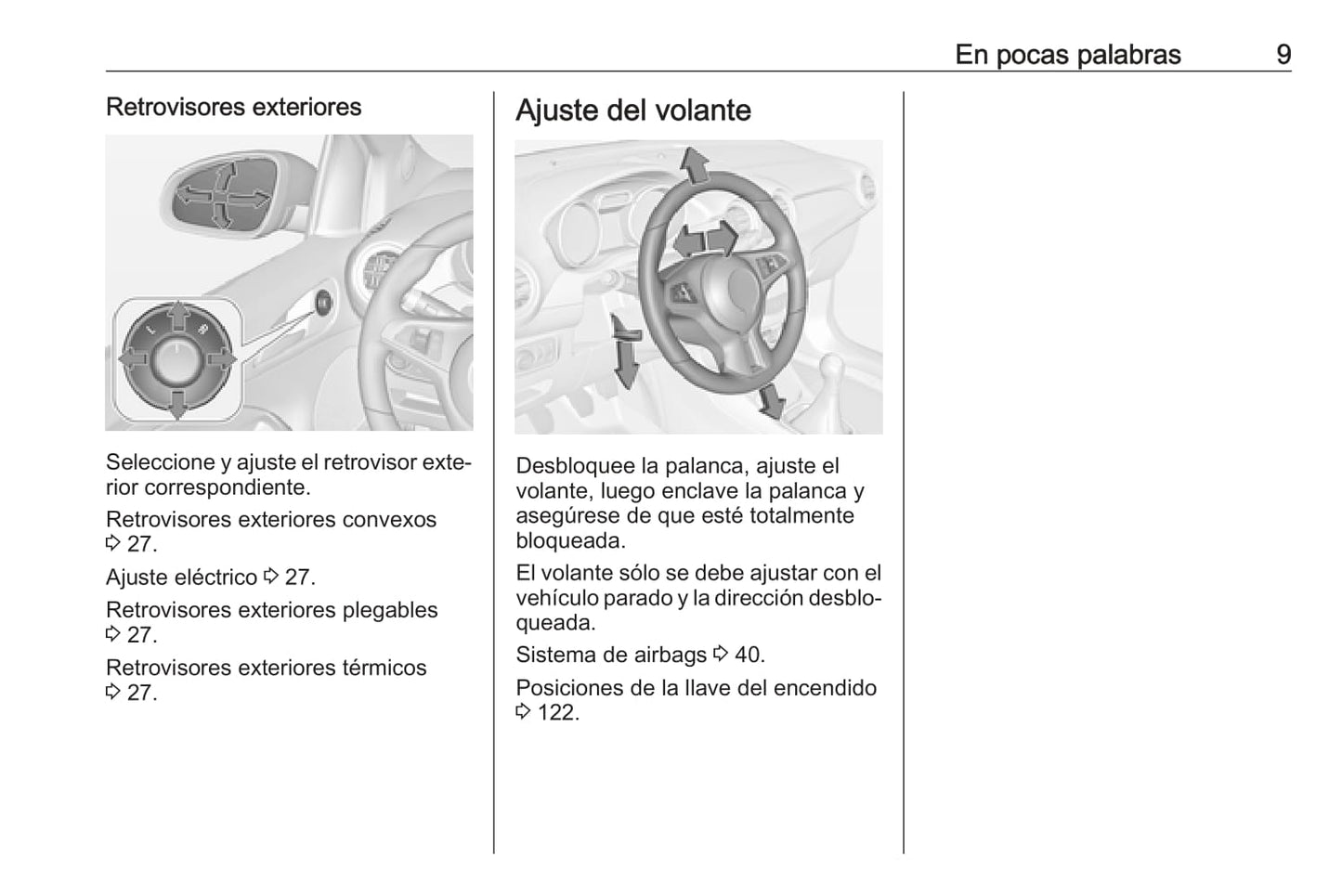 2019 Opel Adam Owner's Manual | Spanish