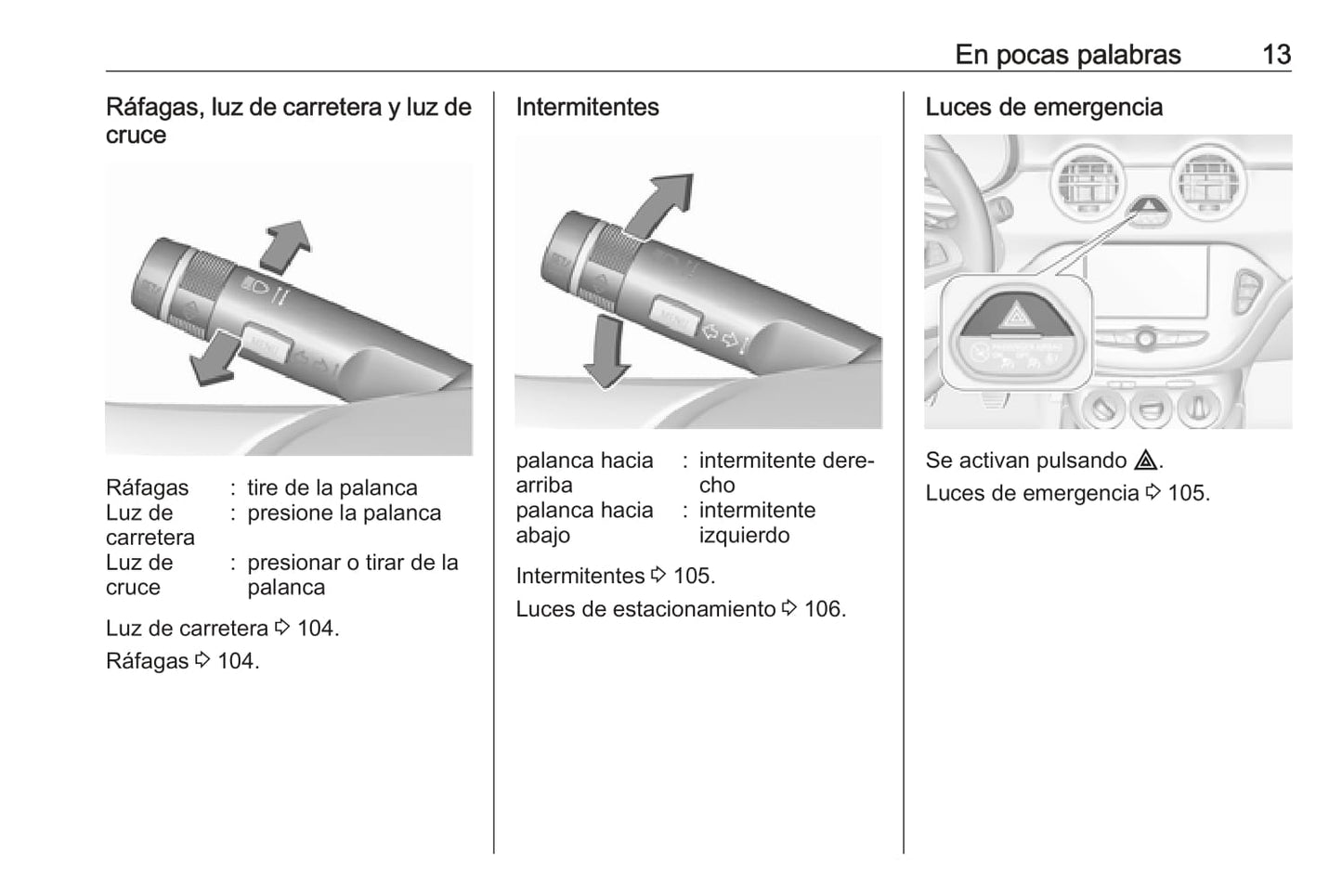 2019 Opel Adam Owner's Manual | Spanish