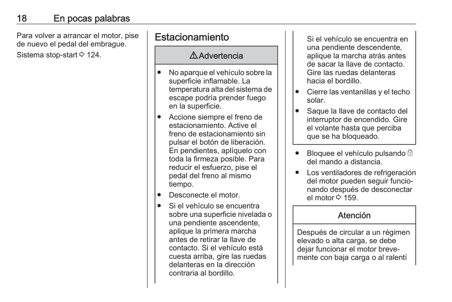 2019 Opel Adam Owner's Manual | Spanish