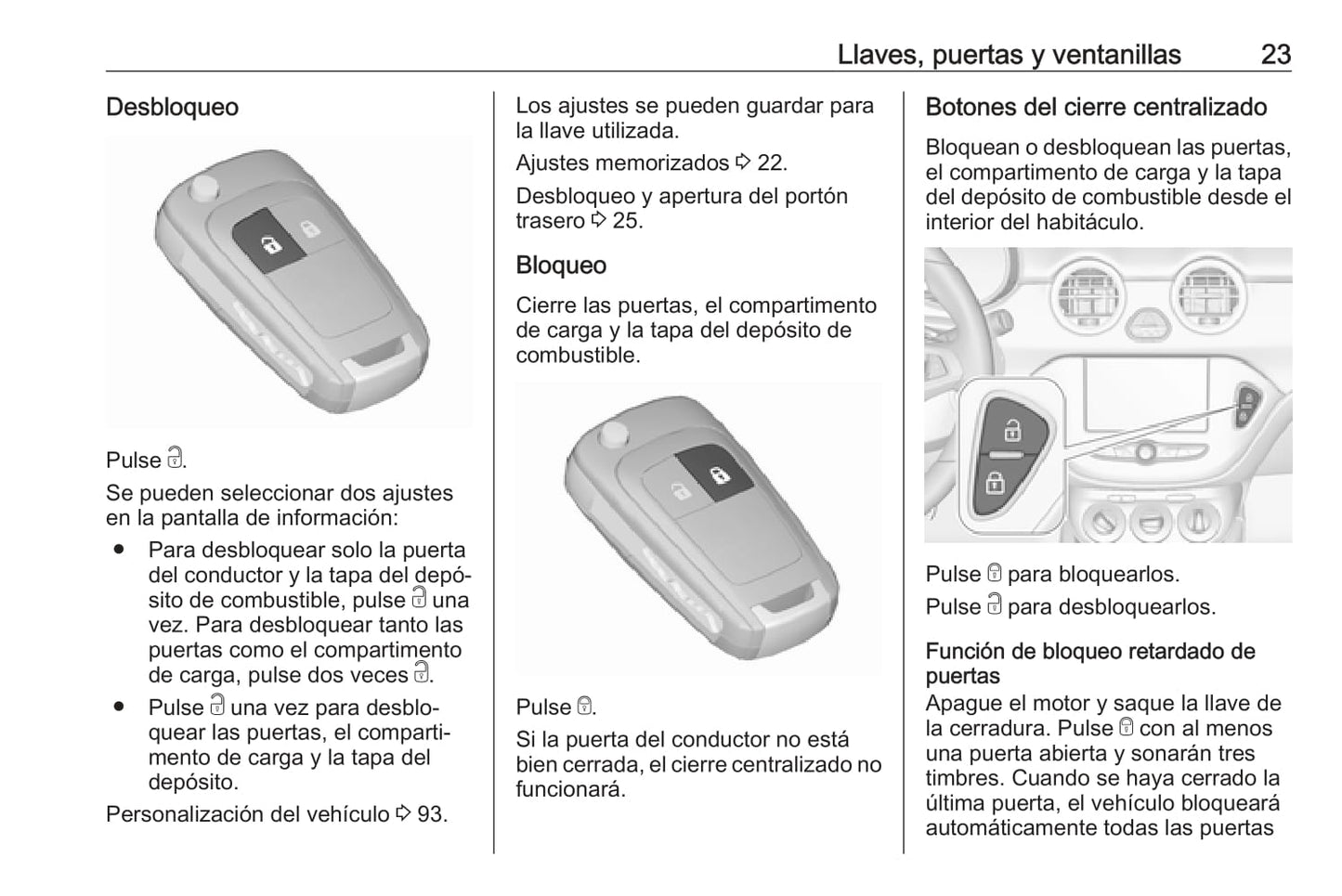 2019 Opel Adam Owner's Manual | Spanish