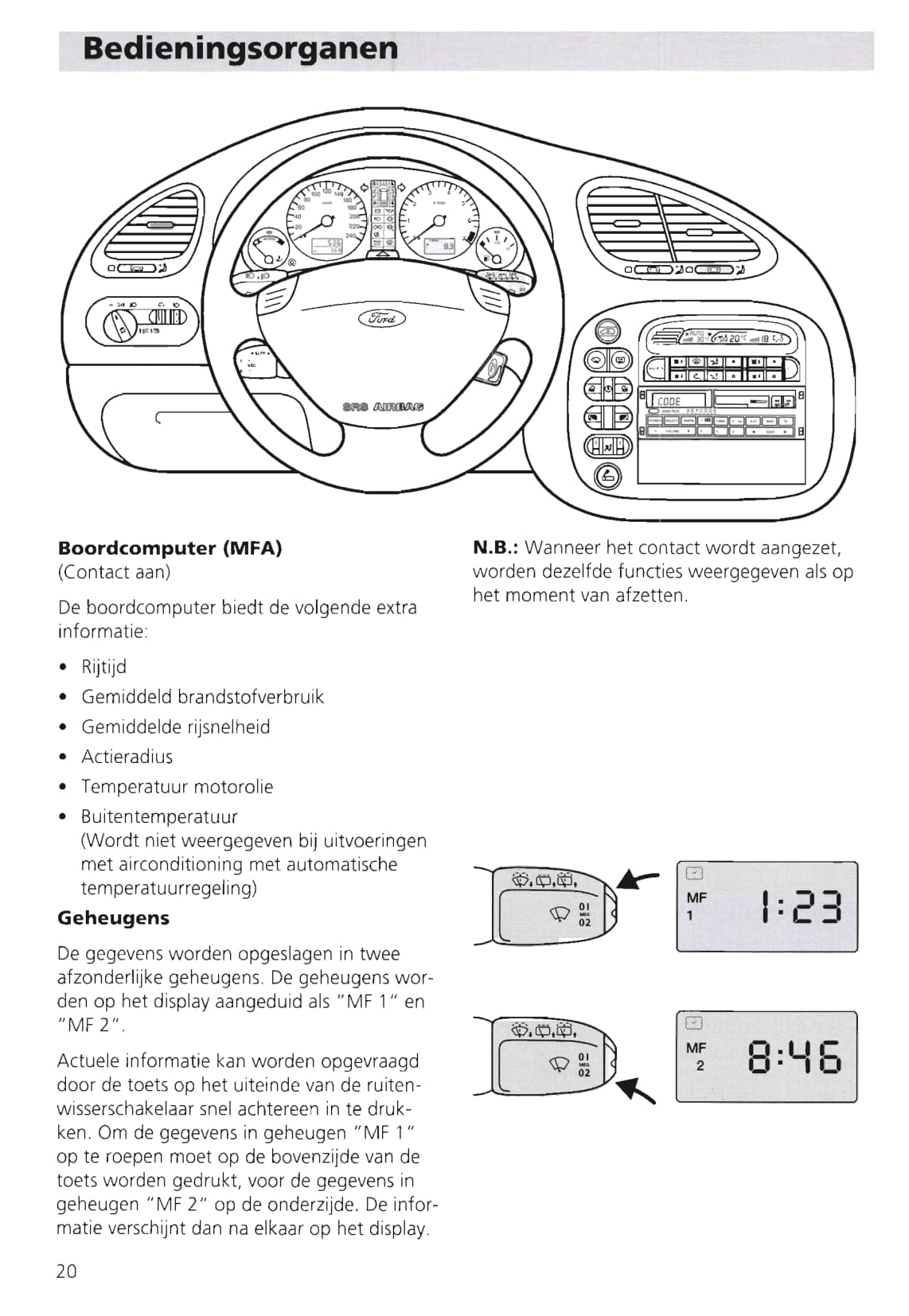 1995-2000 Ford Galaxy Bedienungsanleitung | Niederländisch