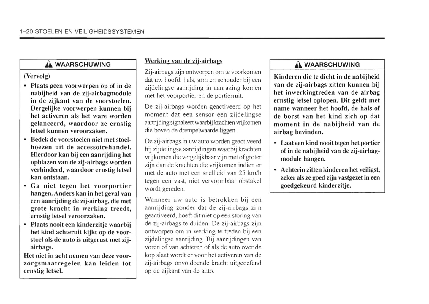 1999-2003 Daewoo Nubira Owner's Manual | Dutch