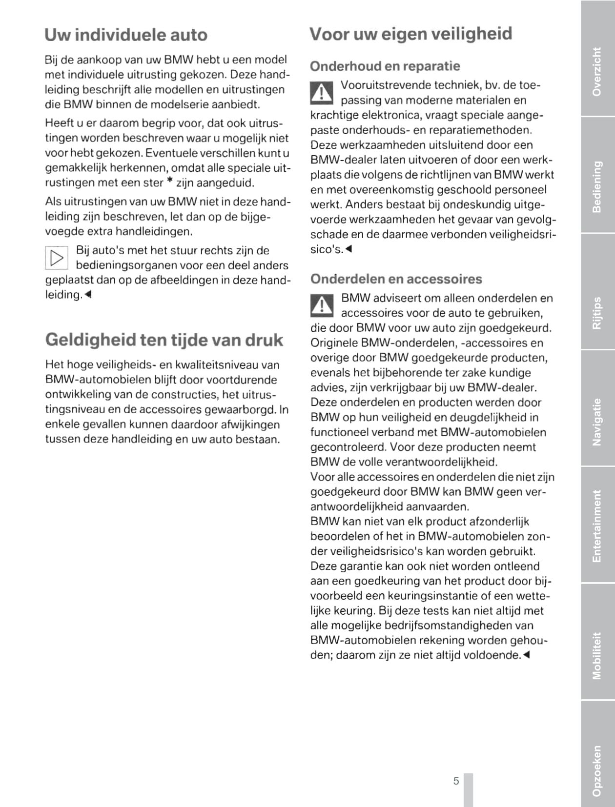 2009-2010 BMW X5 Bedienungsanleitung | Niederländisch
