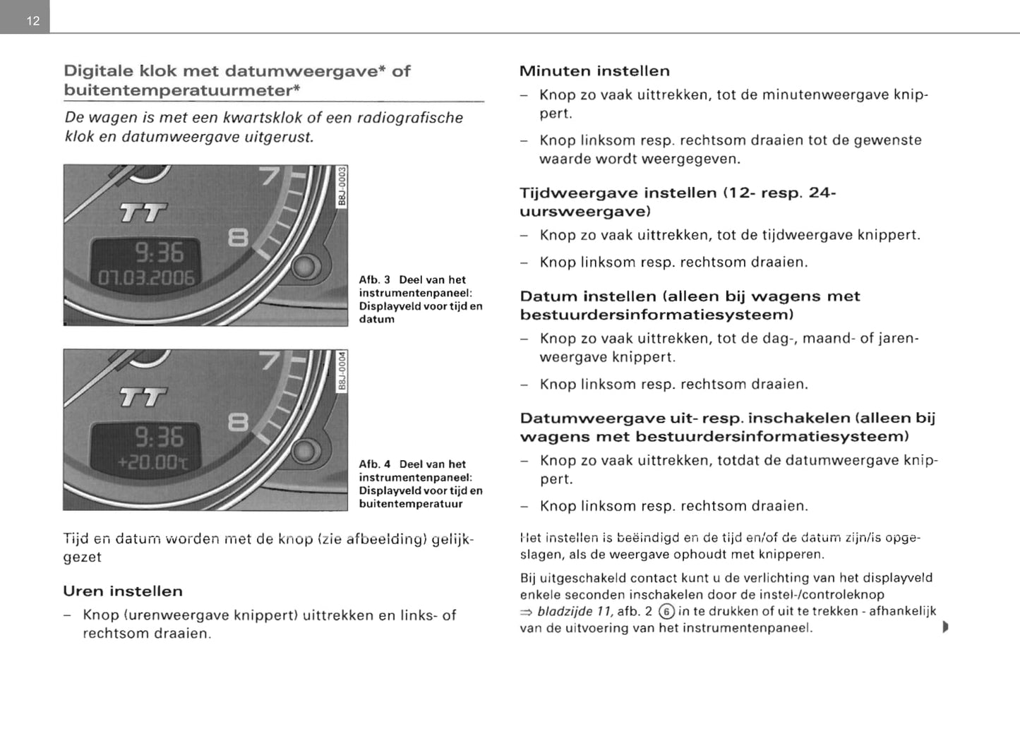 2006-2014 Audi TT Coupé Owner's Manual | Dutch