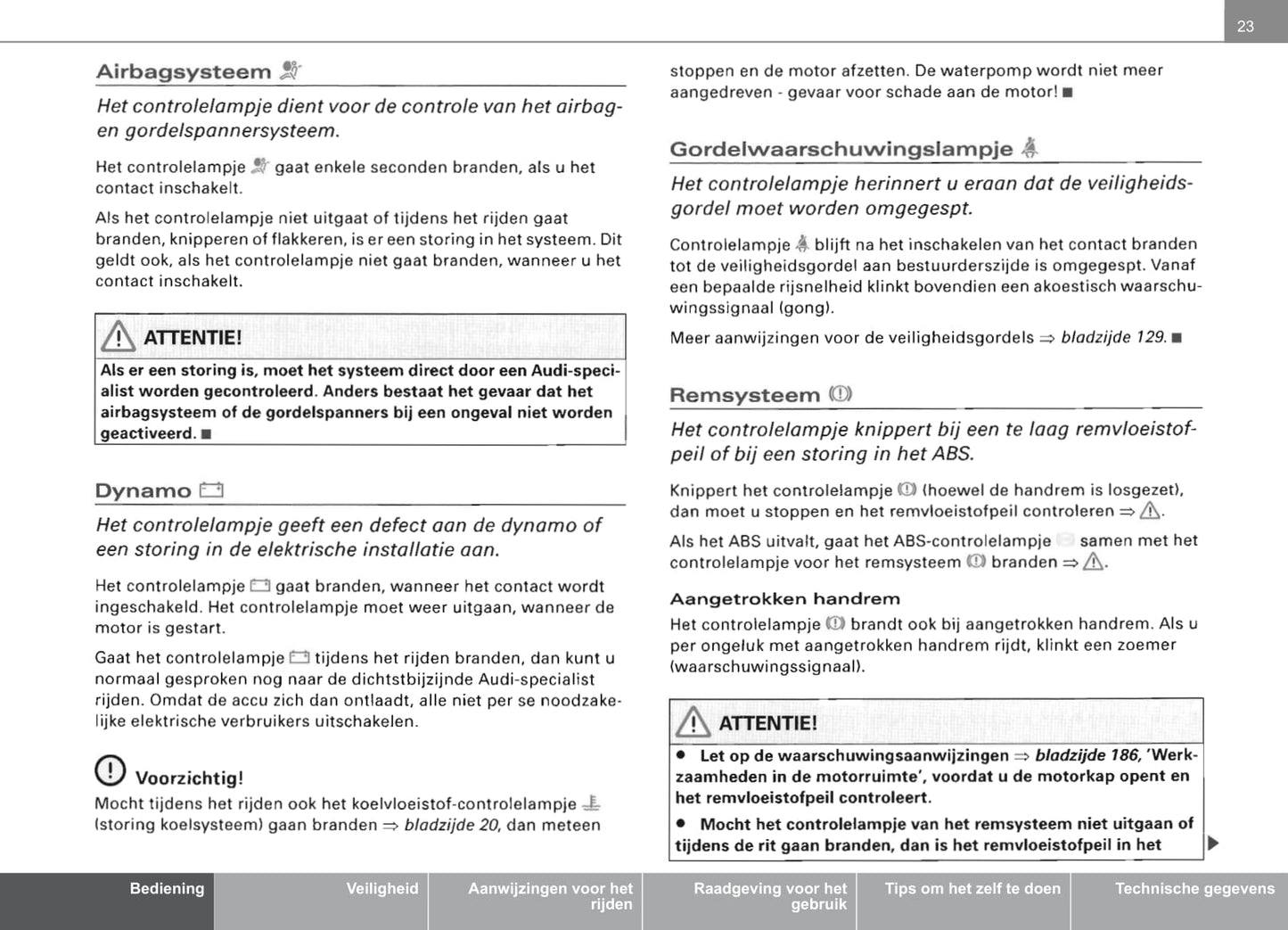2006-2014 Audi TT Coupé Owner's Manual | Dutch