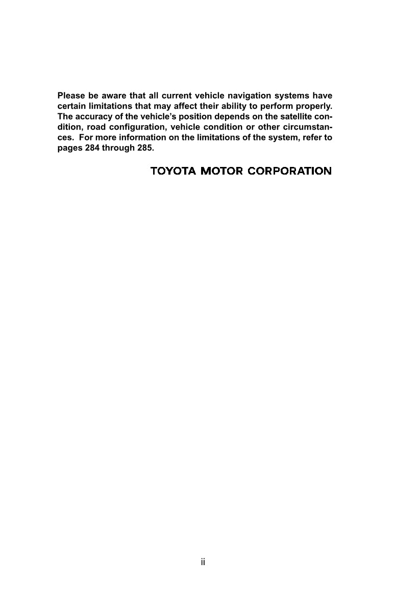 Lexus RX 400H Navigationsystem Owner's Manual 2008