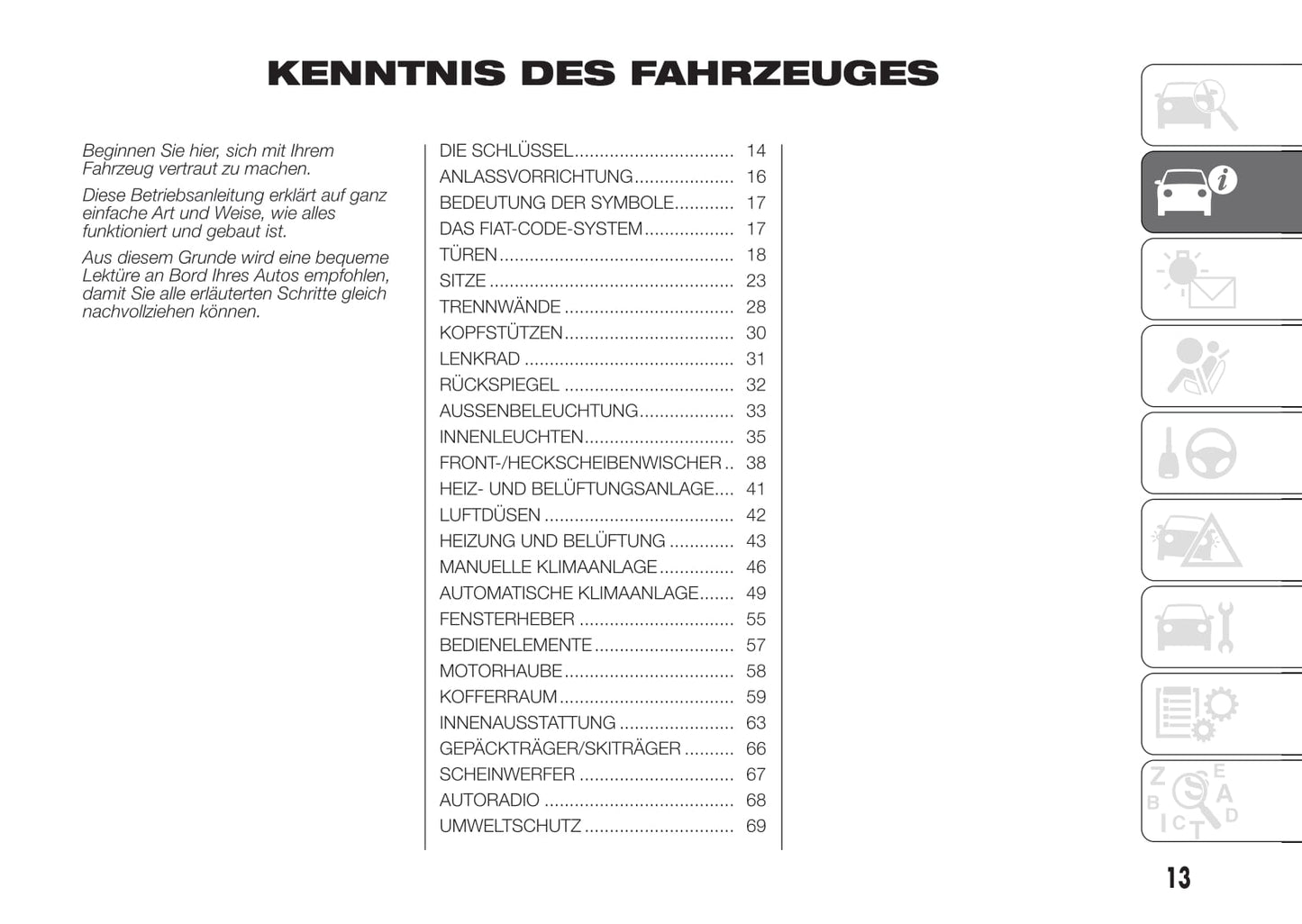 2016-2017 Fiat Doblò Bedienungsanleitung | Deutsch