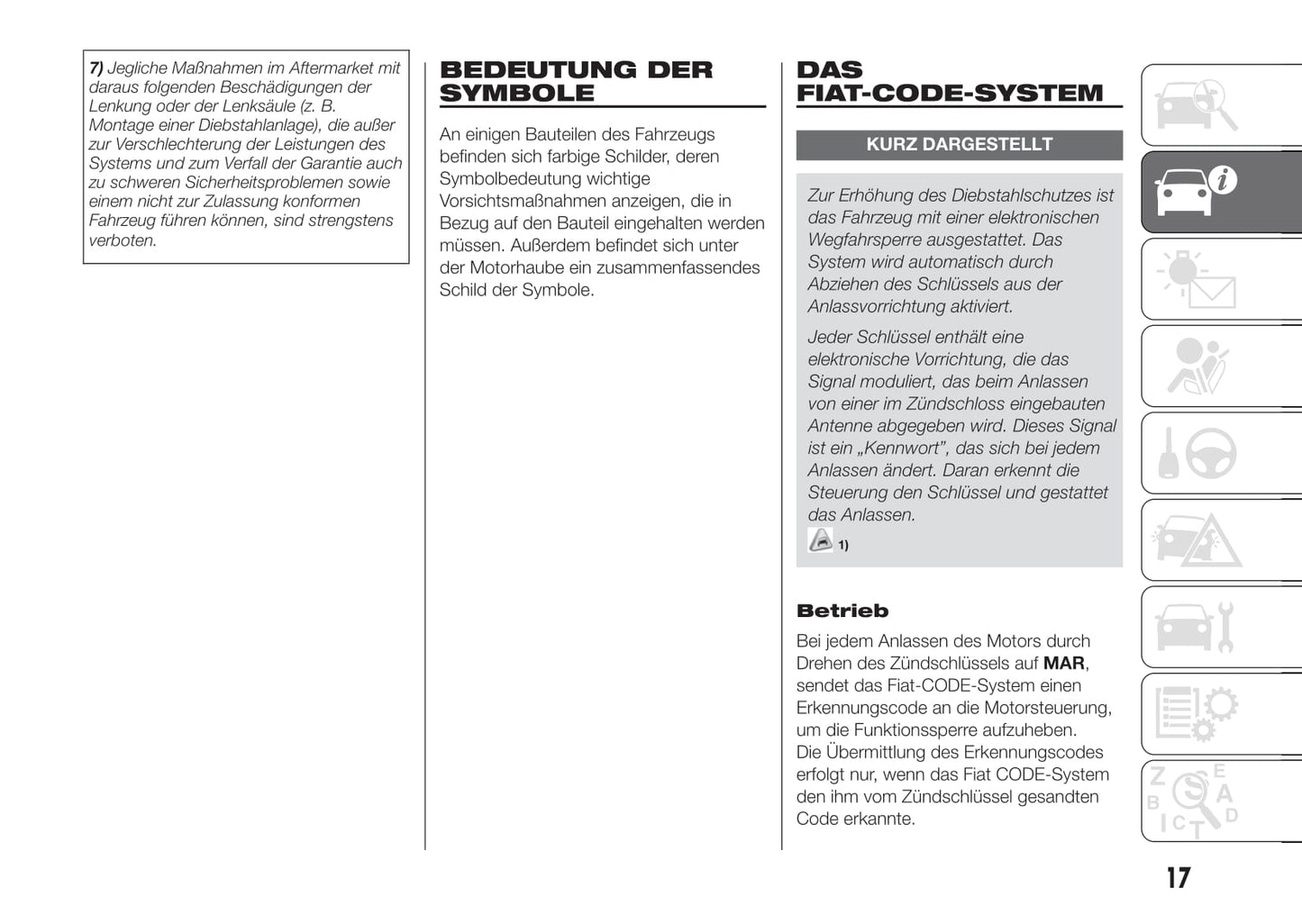 2016-2017 Fiat Doblò Bedienungsanleitung | Deutsch