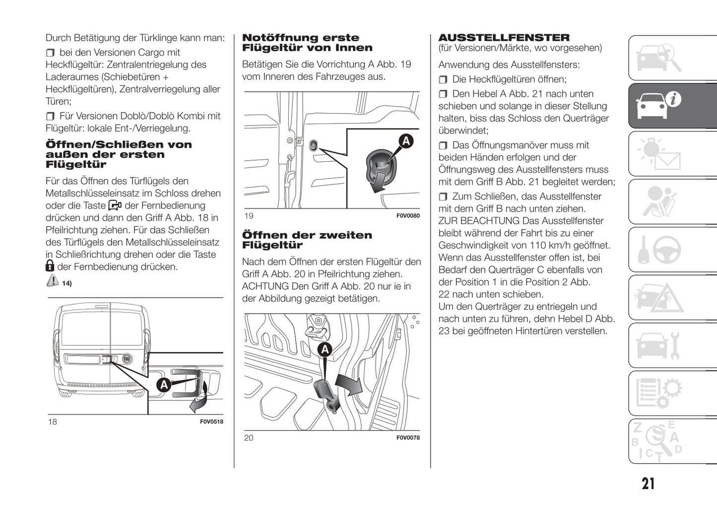 2016-2017 Fiat Doblò Bedienungsanleitung | Deutsch