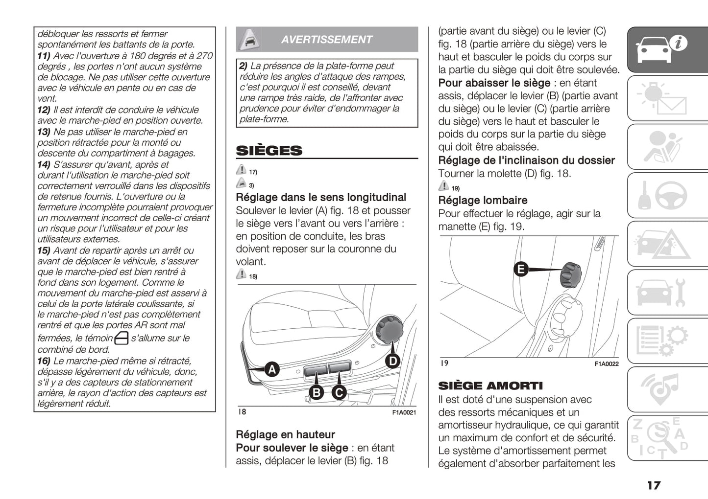 2019-2020 Fiat Ducato Owner's Manual | French