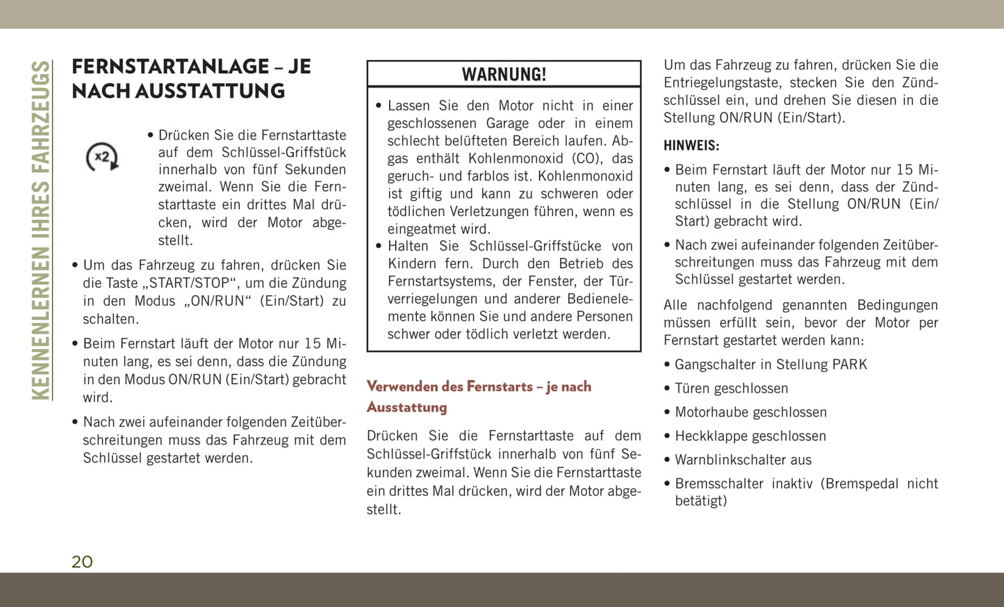2017-2019 Jeep Compass Bedienungsanleitung | Deutsch