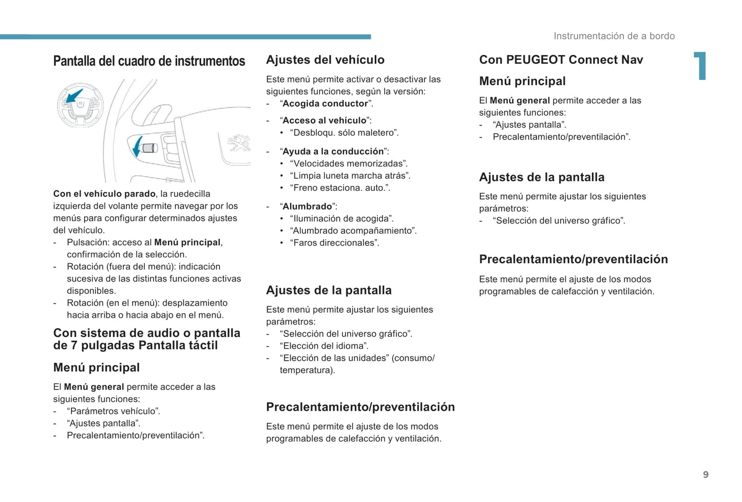 2017-2018 Peugeot 508/508 RXH Bedienungsanleitung | Spanisch