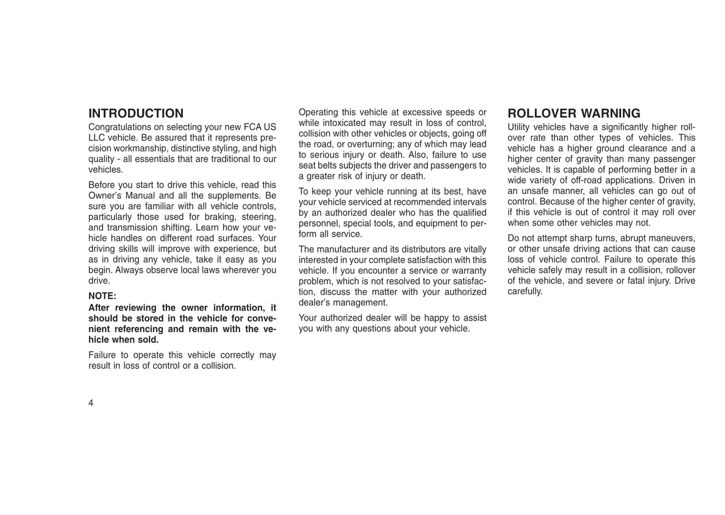 2015-2016 Jeep Compass Owner's Manual | English