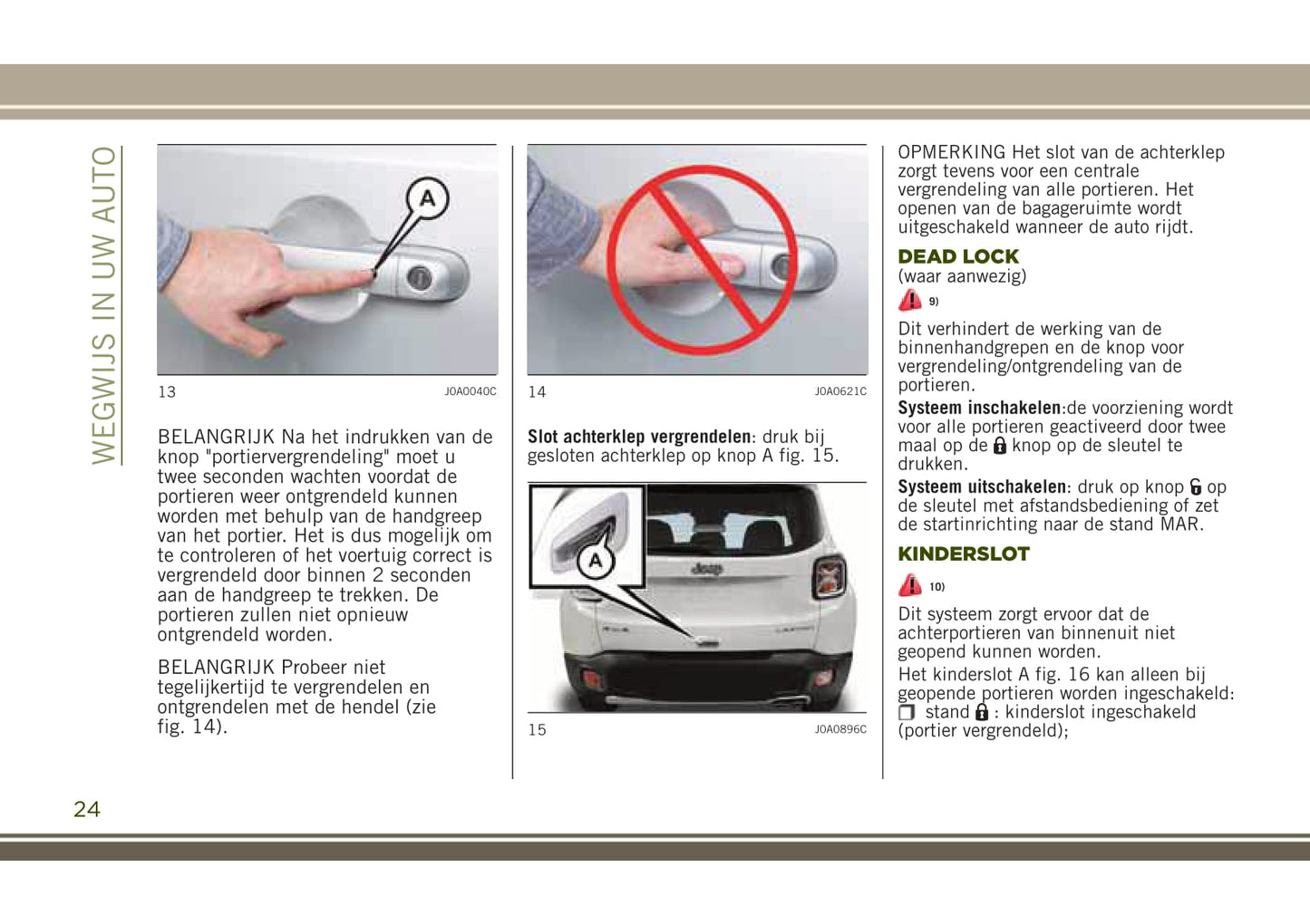 2018-2020 Jeep Renegade Bedienungsanleitung | Niederländisch