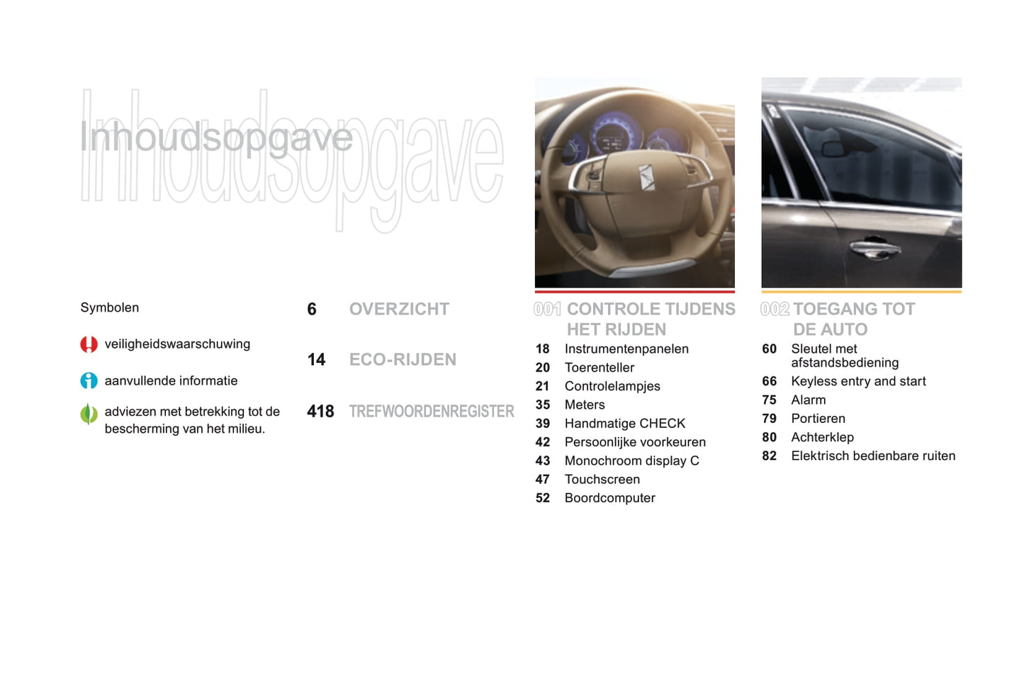 2015 DS Automobiles DS4 Bedienungsanleitung | Niederländisch