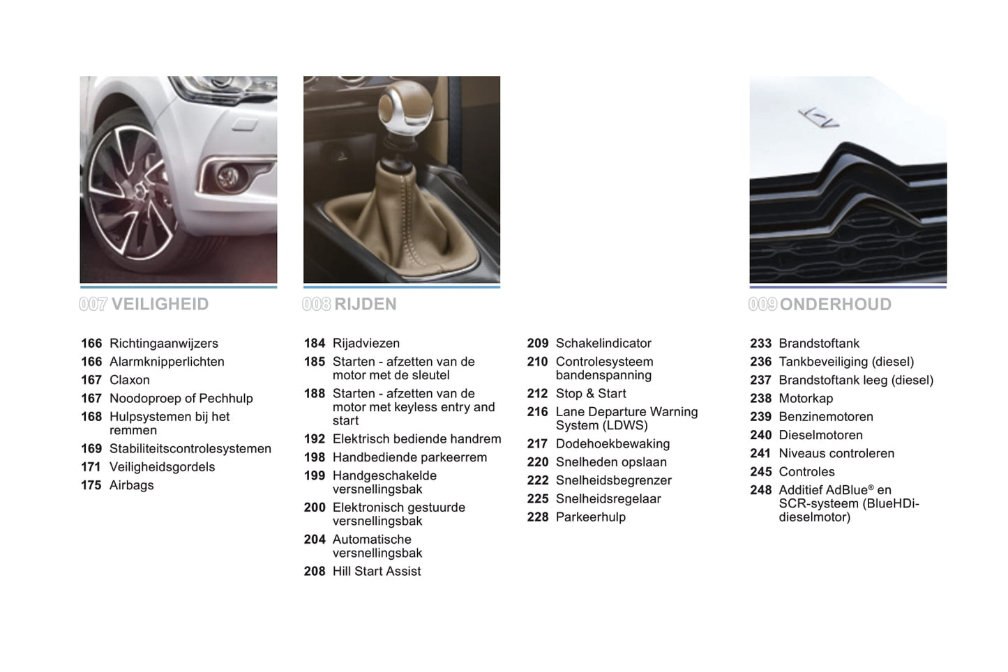 2015 DS Automobiles DS4 Bedienungsanleitung | Niederländisch