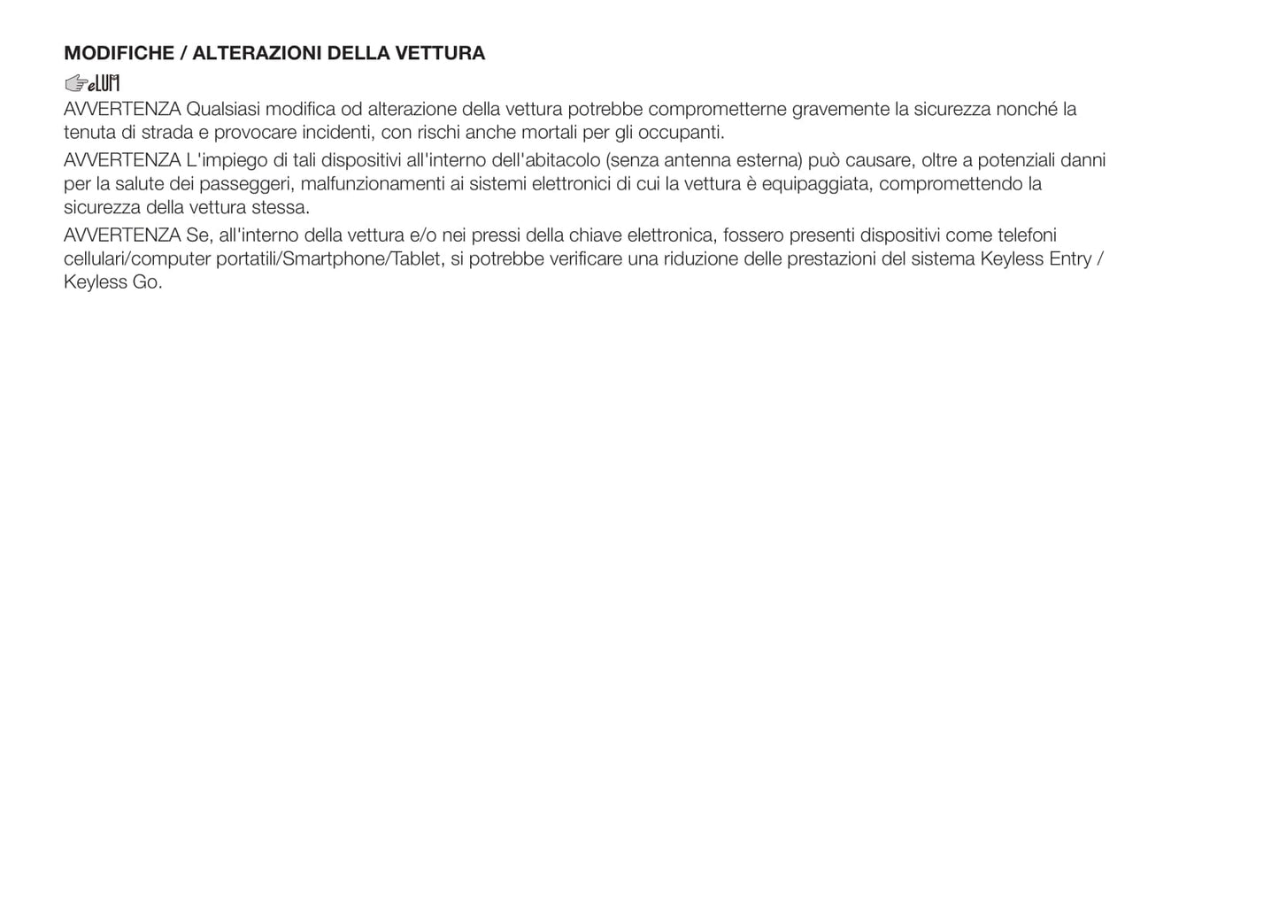 2019-2020 Fiat 500X Bedienungsanleitung | Italienisch