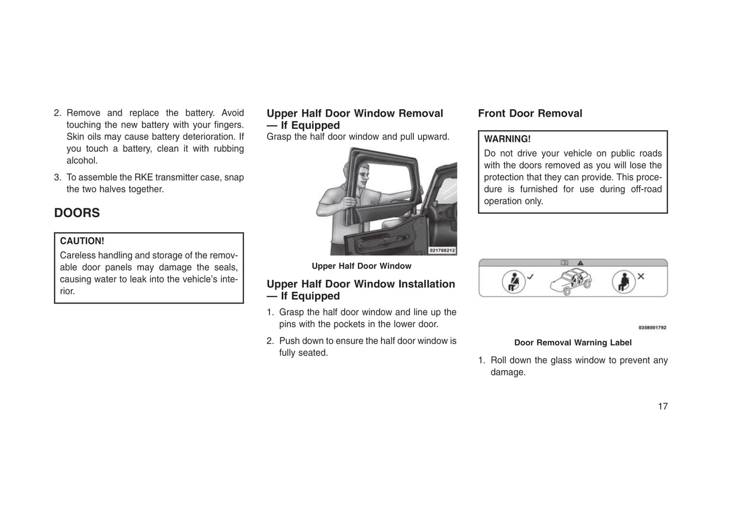 2007-2017 Jeep Wrangler Unlimited Bedienungsanleitung | Englisch