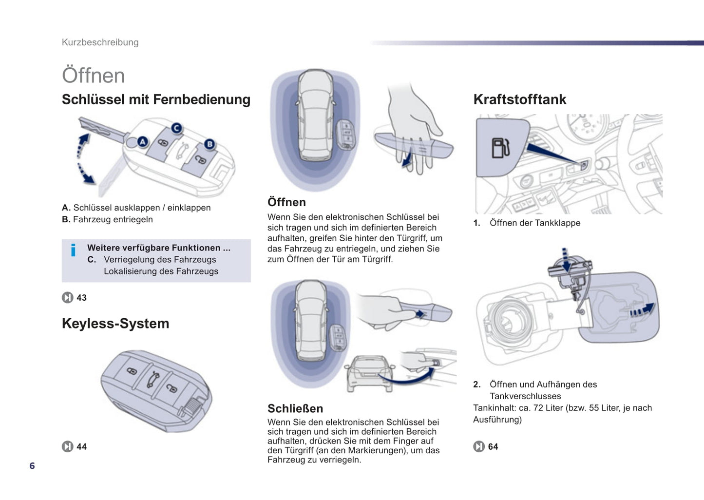 2012-2014 Peugeot 508 Owner's Manual | German