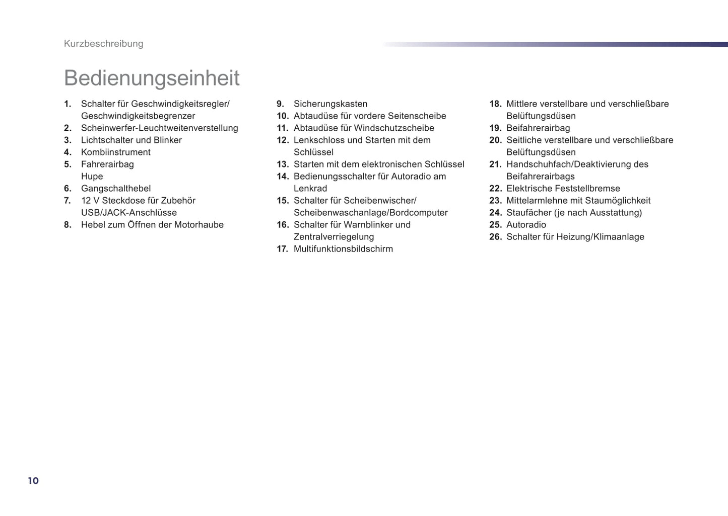 2012-2014 Peugeot 508 Owner's Manual | German