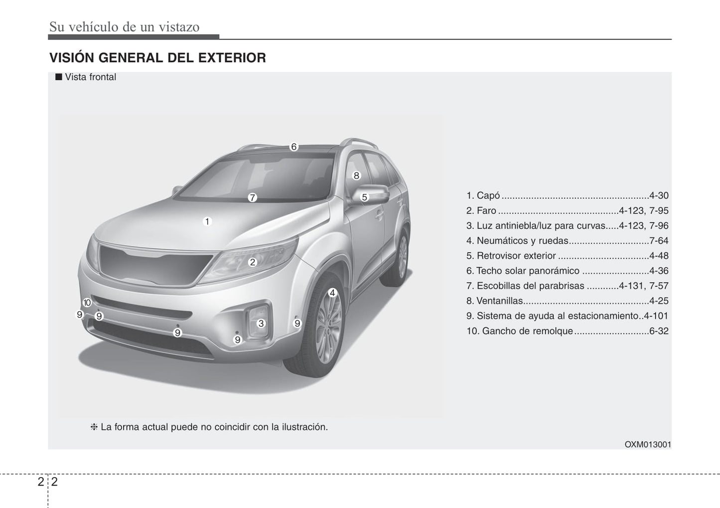 2012-2013 Kia Sorento Bedienungsanleitung | Spanisch