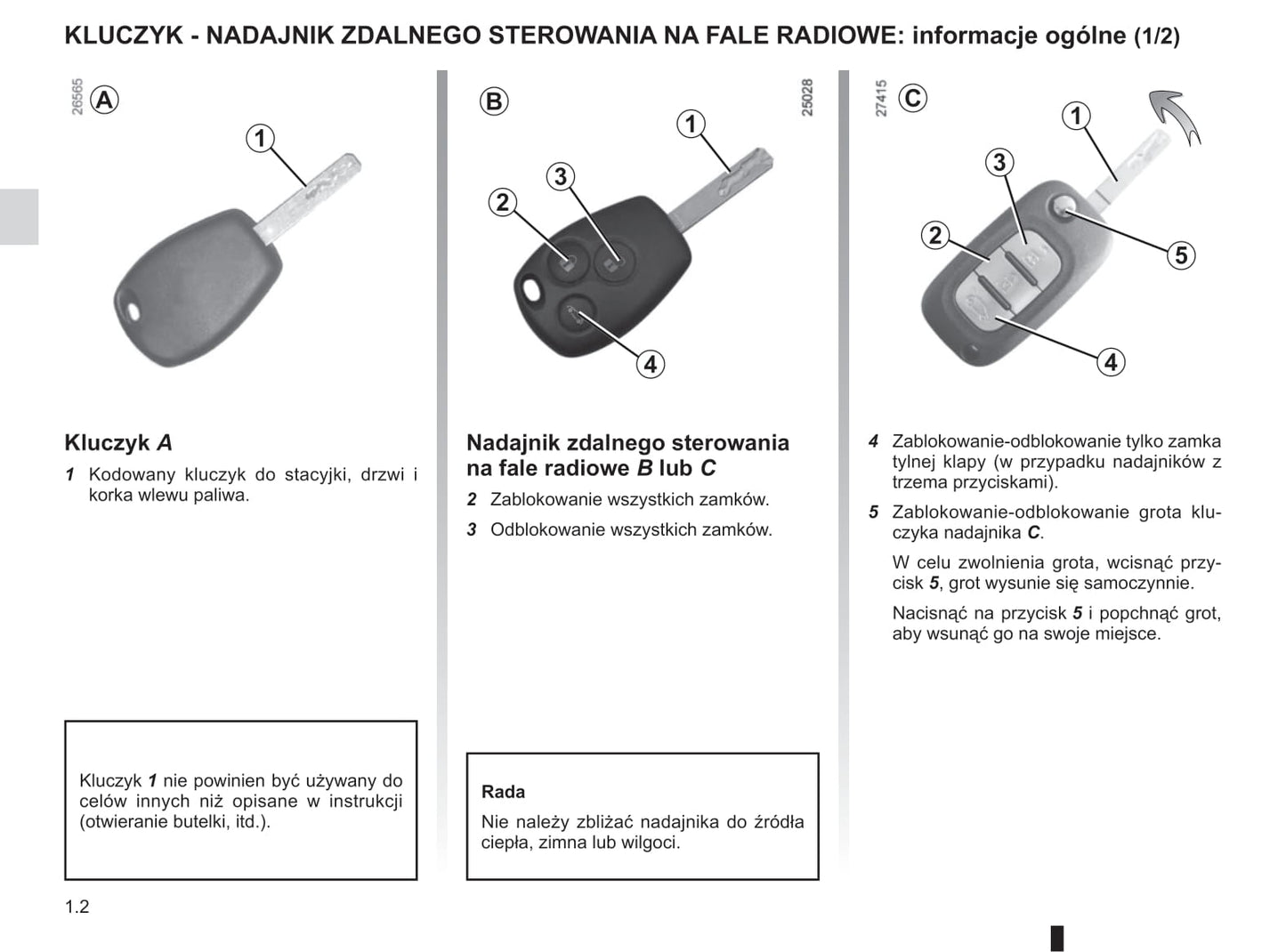 2012-2013 Renault Clio Bedienungsanleitung | Polnisch