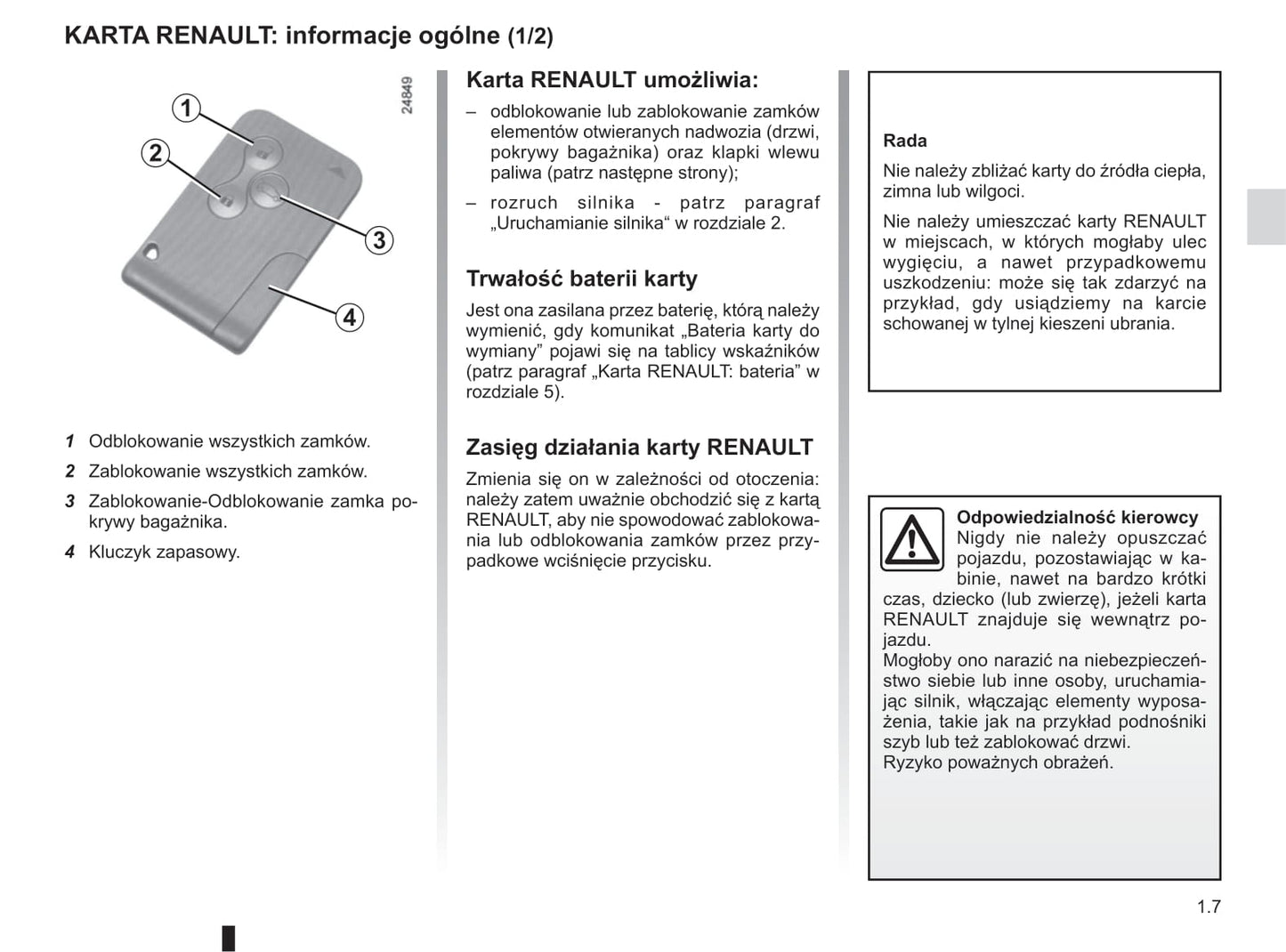 2012-2013 Renault Clio Bedienungsanleitung | Polnisch