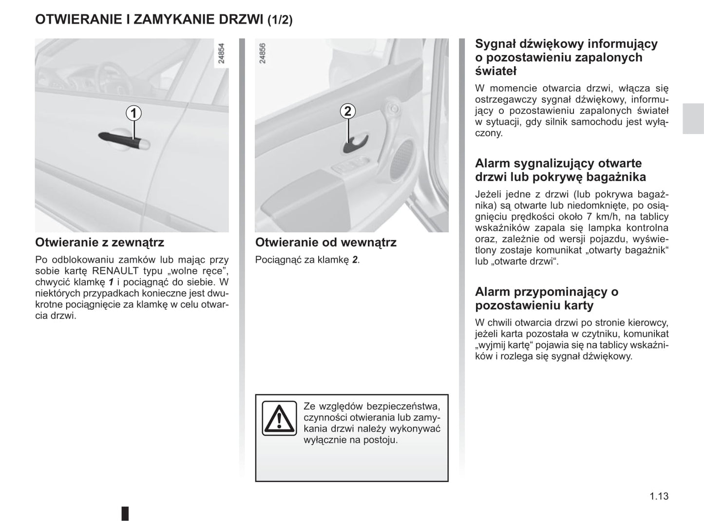 2012-2013 Renault Clio Bedienungsanleitung | Polnisch