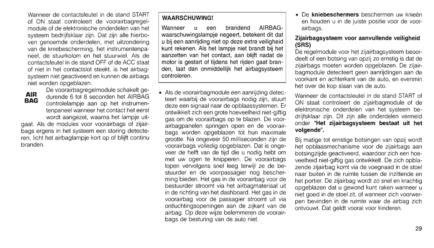 2000-2006 Chrysler PT Cruiser Owner's Manual | Dutch