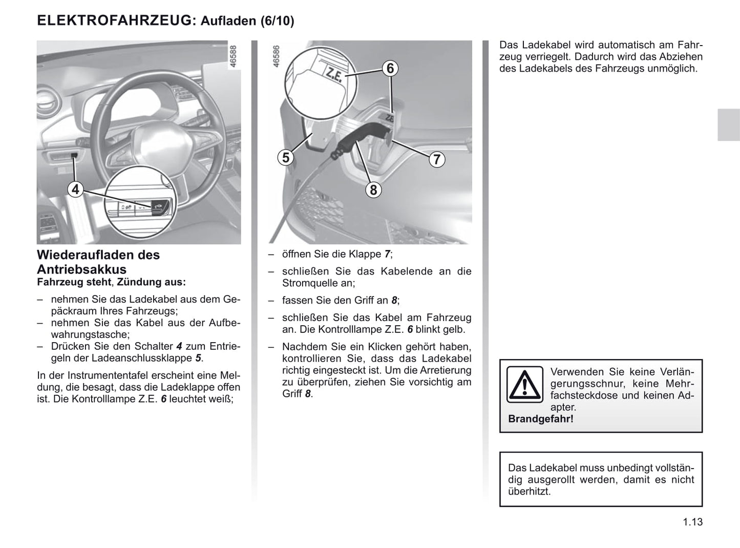 2019-2020 Renault Zoe Owner's Manual | German