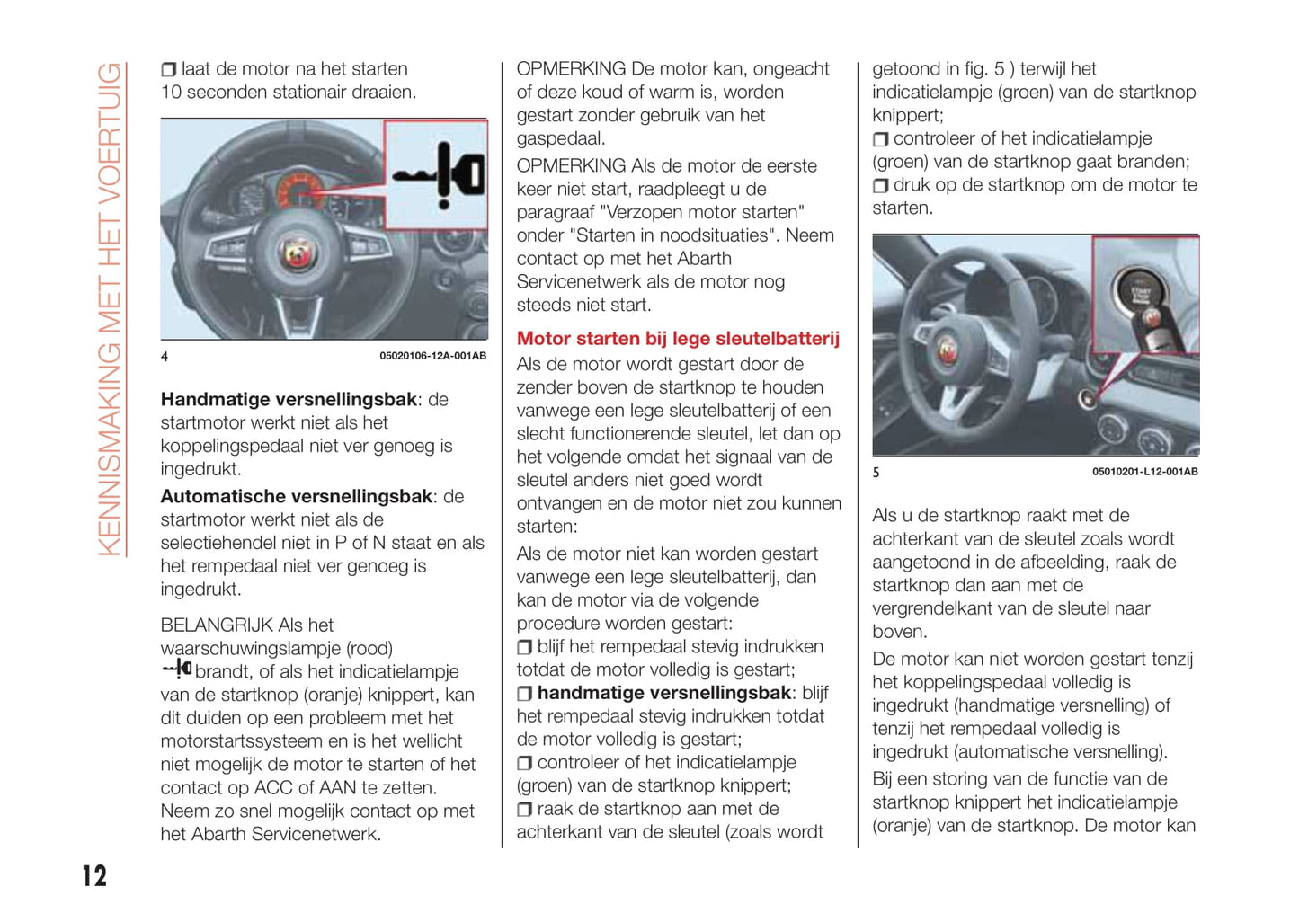 2016-2018 Abarth 124 Spider Bedienungsanleitung | Niederländisch