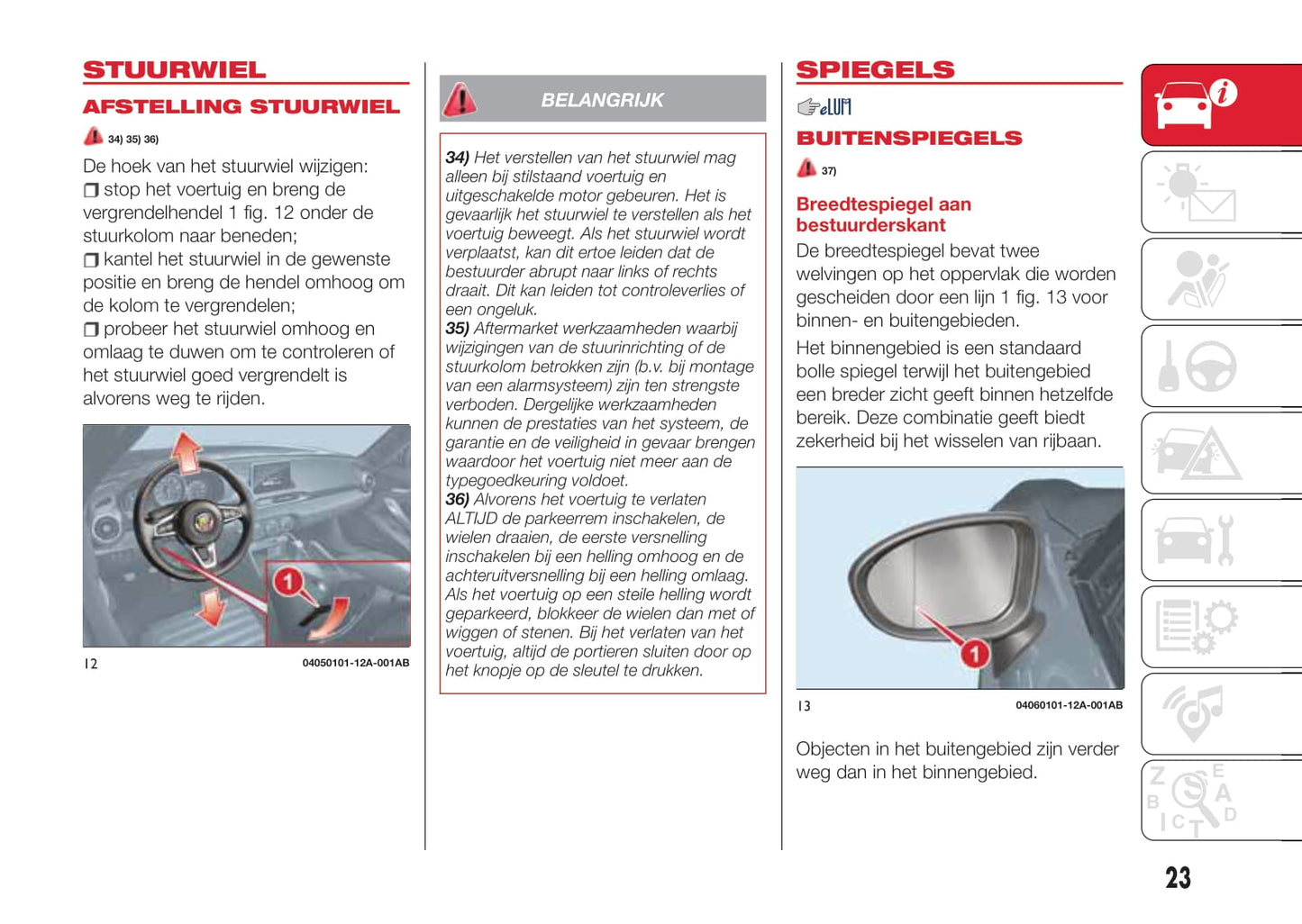2016-2018 Abarth 124 Spider Bedienungsanleitung | Niederländisch
