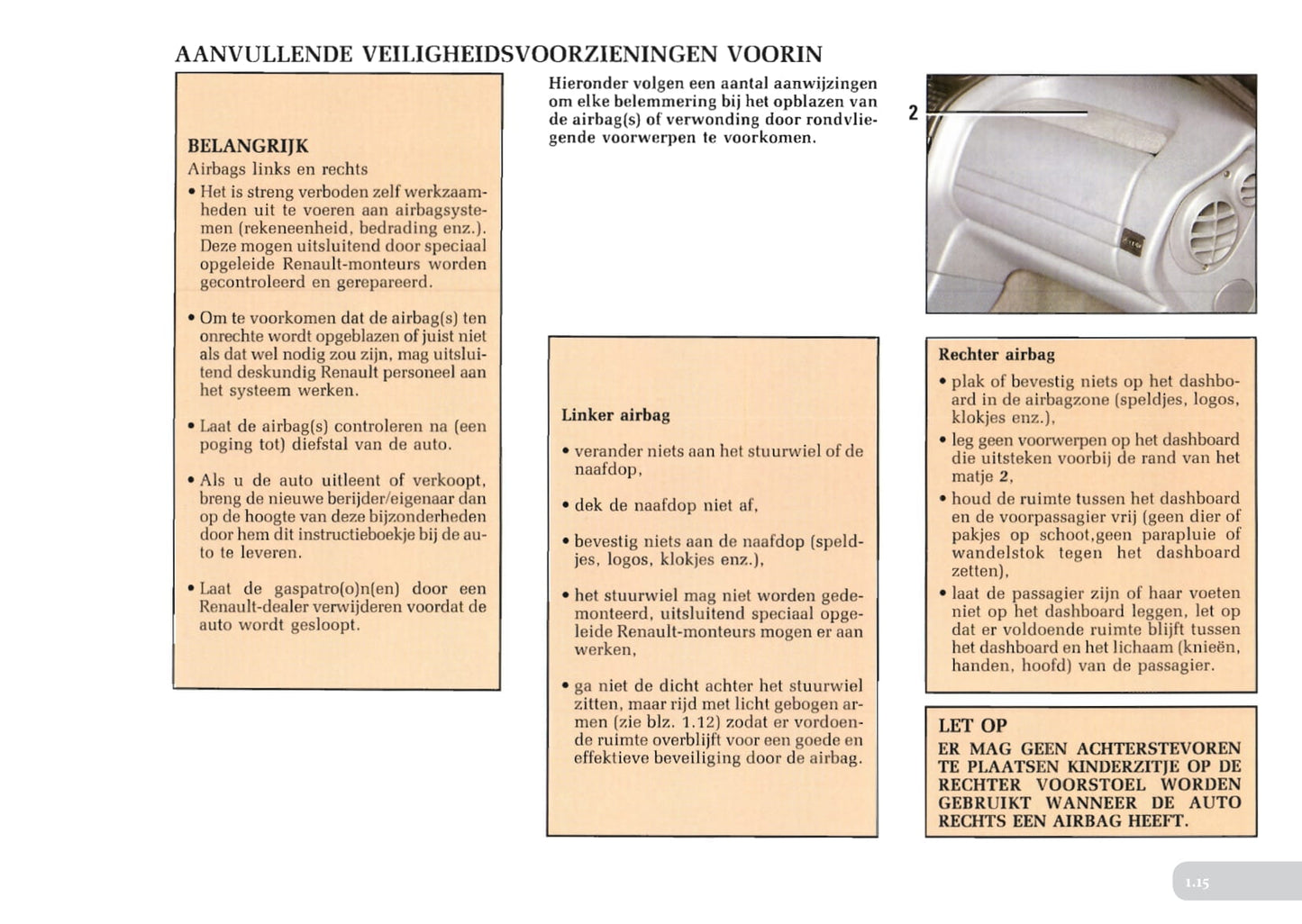 1996-1997 Renault Laguna Bedienungsanleitung | Niederländisch