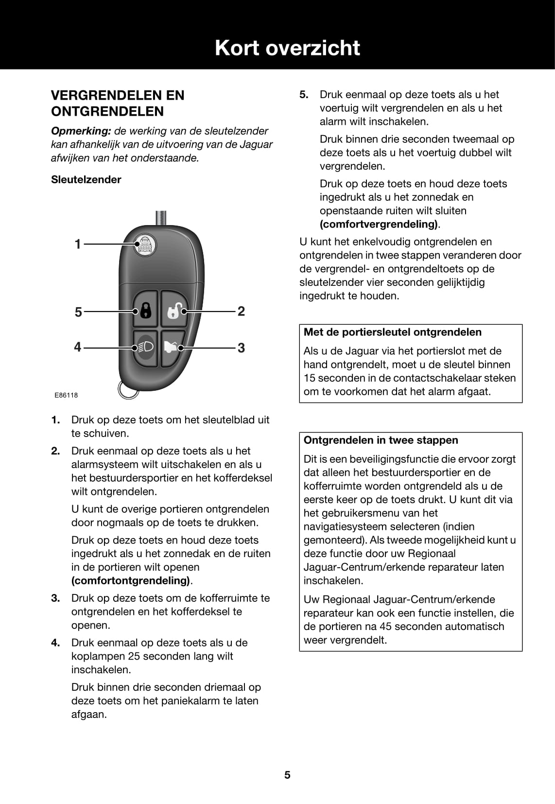 2007-2008 Jaguar XJ Owner's Manual | Dutch