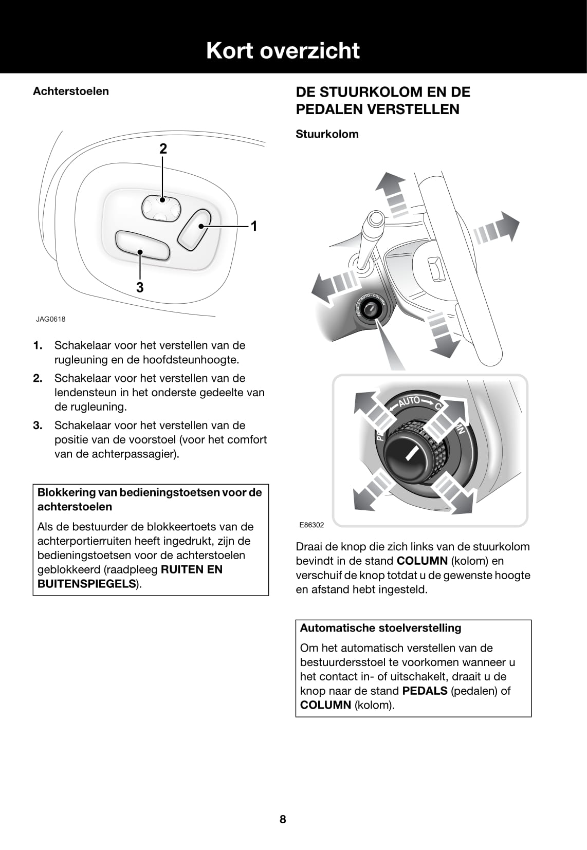 2007-2008 Jaguar XJ Owner's Manual | Dutch